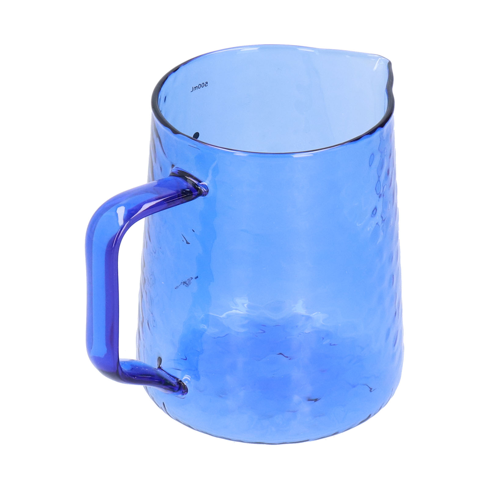 500 Ml Milchaufschäumkännchen, Mehrzweck-milchkännchen Aus Borosilikatglas Für Kaffee Und Milchgetränke, Blau