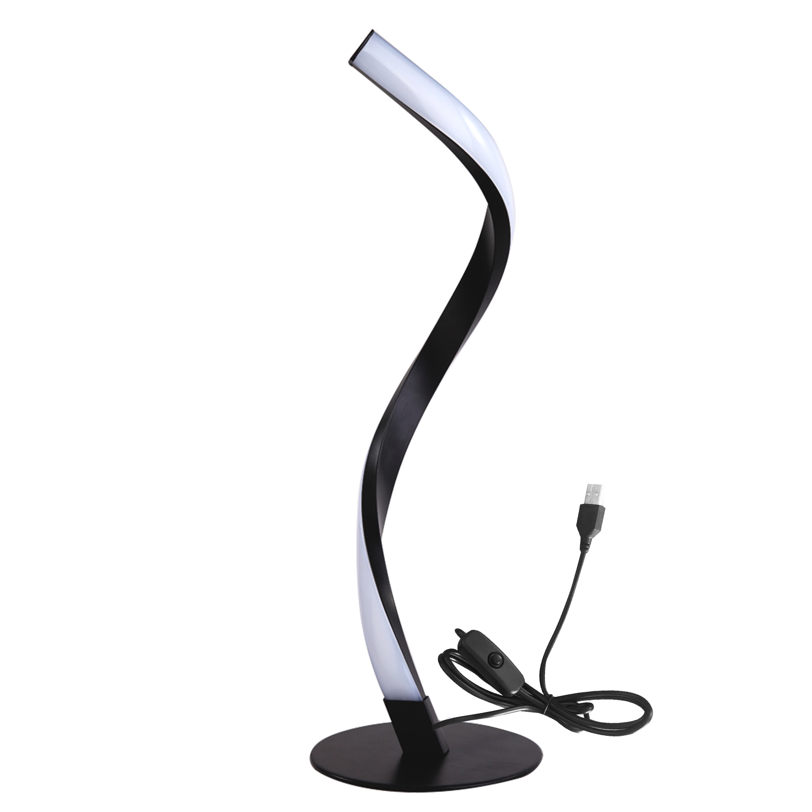 Moderne Tischleuchte Im Spiraldesign, Led-nachttischlampe, Dekoratives Nachtlicht, Metall-betttischlampe, Schreibtischlampe Für Schlafzimmer, Wohnzimmer, Büro