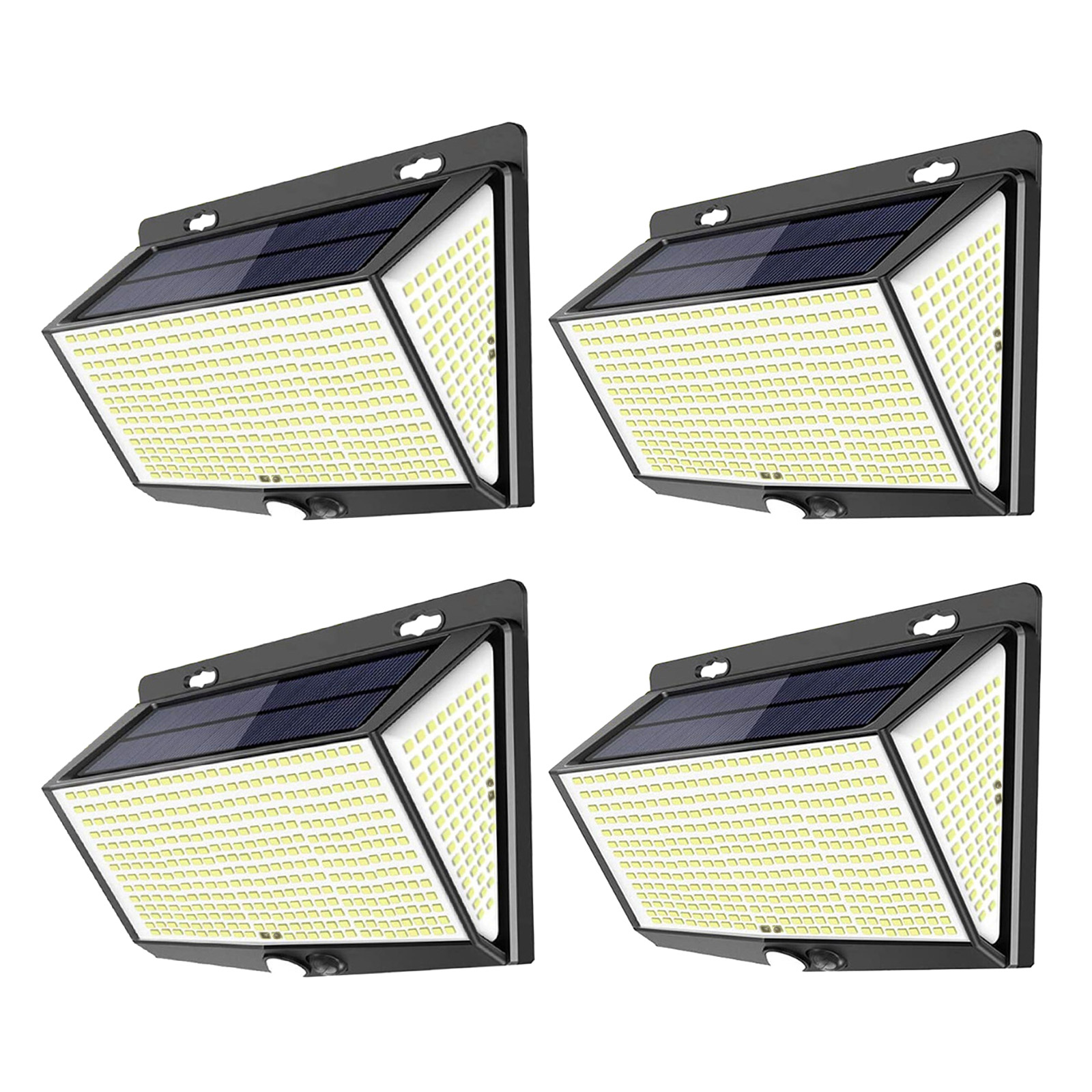 468 Leds Solar-wandleuchte Mit Pir-bewegungsmelder, Wasserdicht, 3 Lichtmodi, Ideal Für Garten, Terrasse, Hof, Zaun, Landschaft Und Innenhof