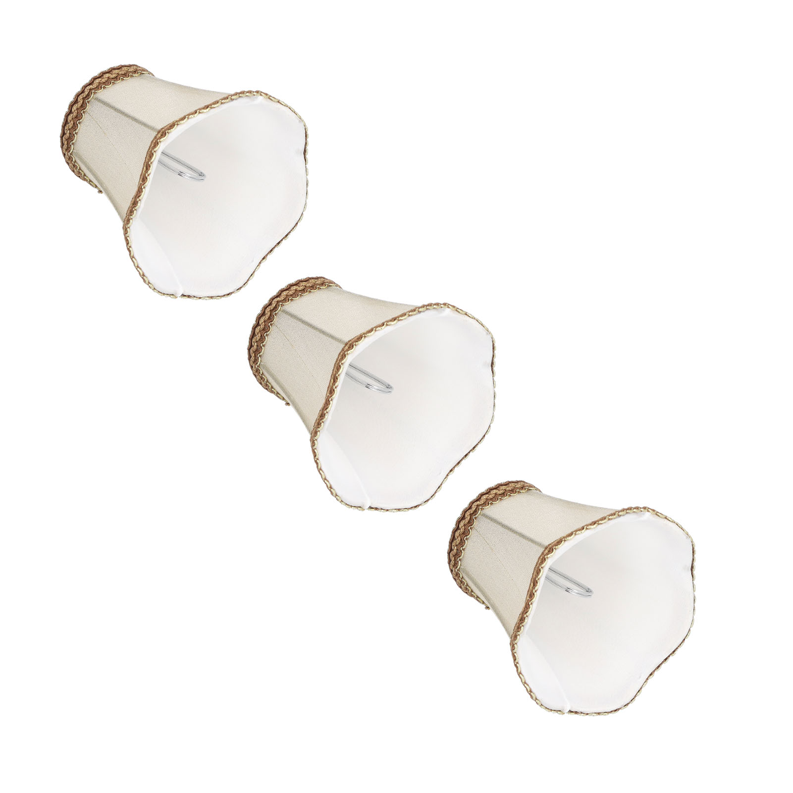 3er-set E14 Clip-lampenschirme, Moderner Stoff-kerzenleuchter-lampenschirm Für Den Innenbereich, Geeignet Für Zuhause, Flur, Hotel, Gold