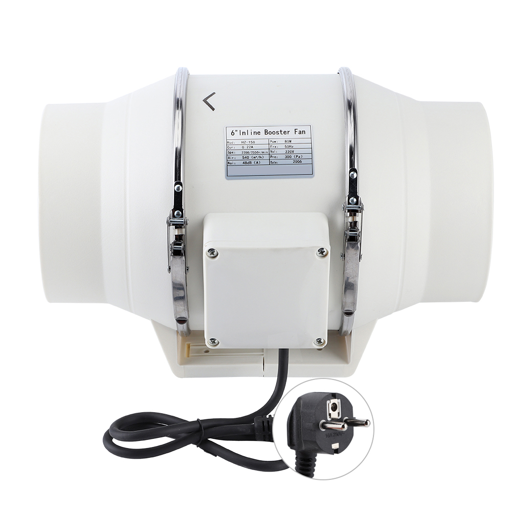 Hocheffizienter Inline-rohrventilator Für Bad Und Küche, 80 W