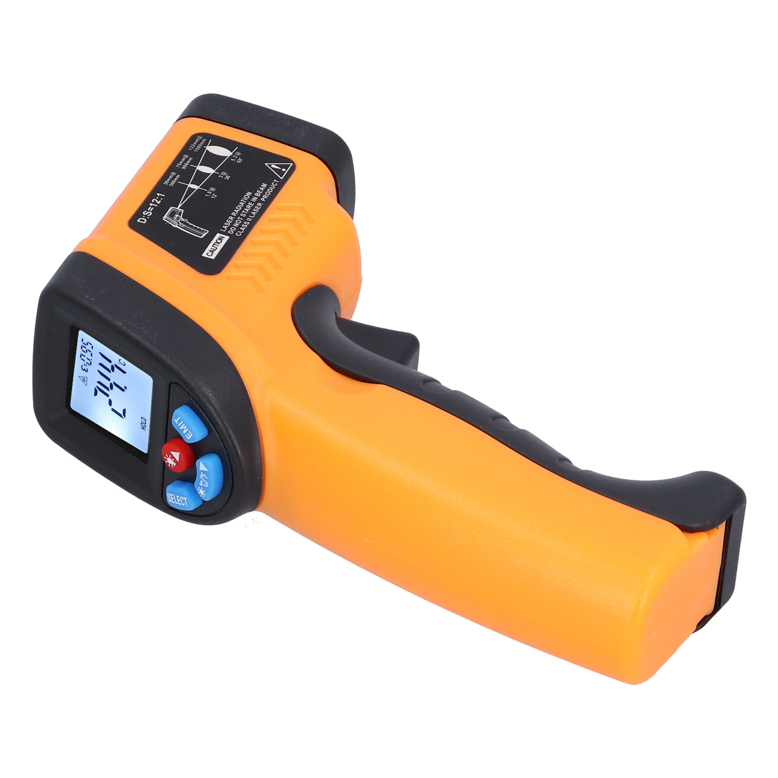 Gm550 Infrarot-thermometer, Handthermometer, Digitales Berührungsloses Thermometer (orange-gelb)