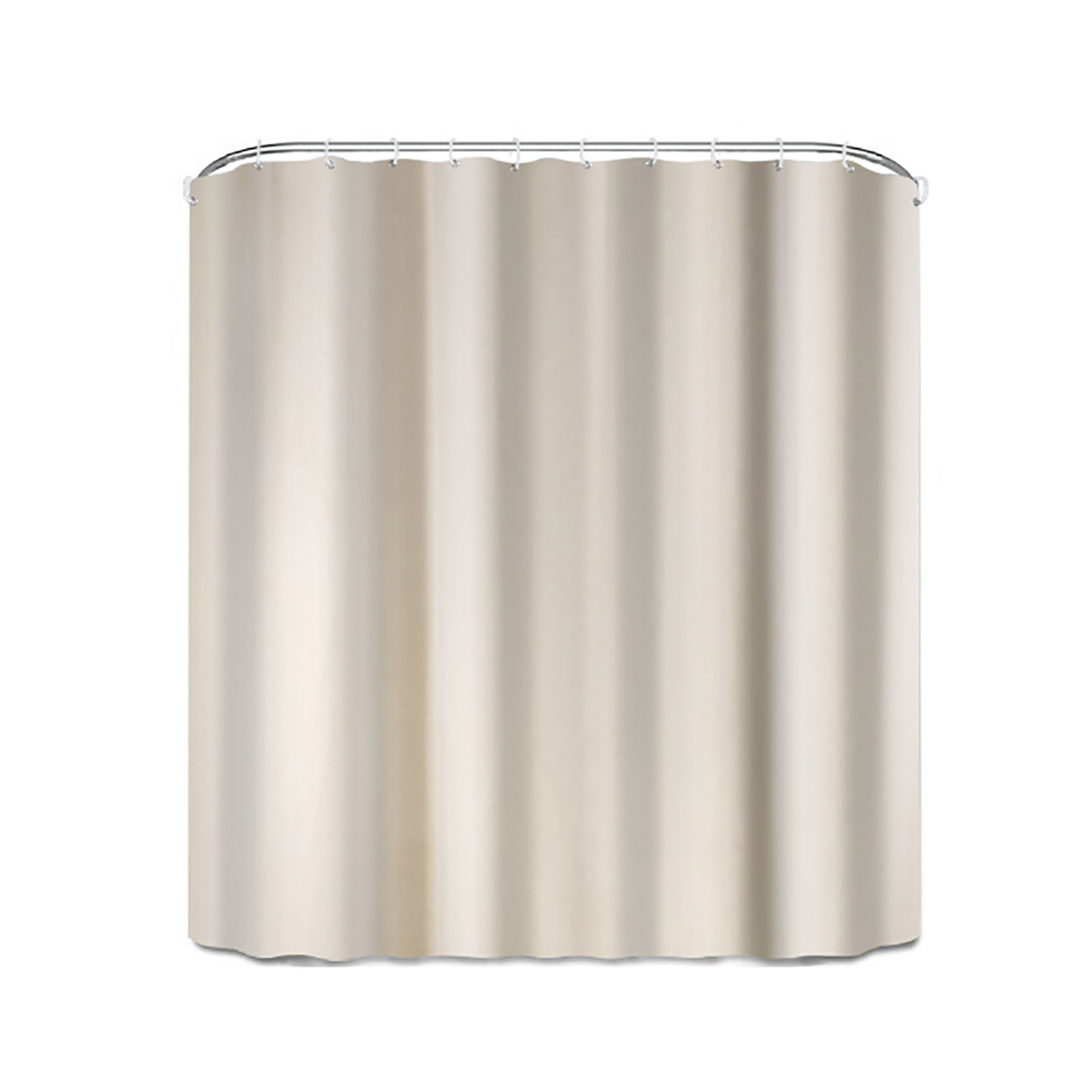 Beige Duschvorhang Aus Polyester, Wasserdicht, Leicht Zu Reinigen, Multifunktional Für Schlafzimmer Und Badezimmer