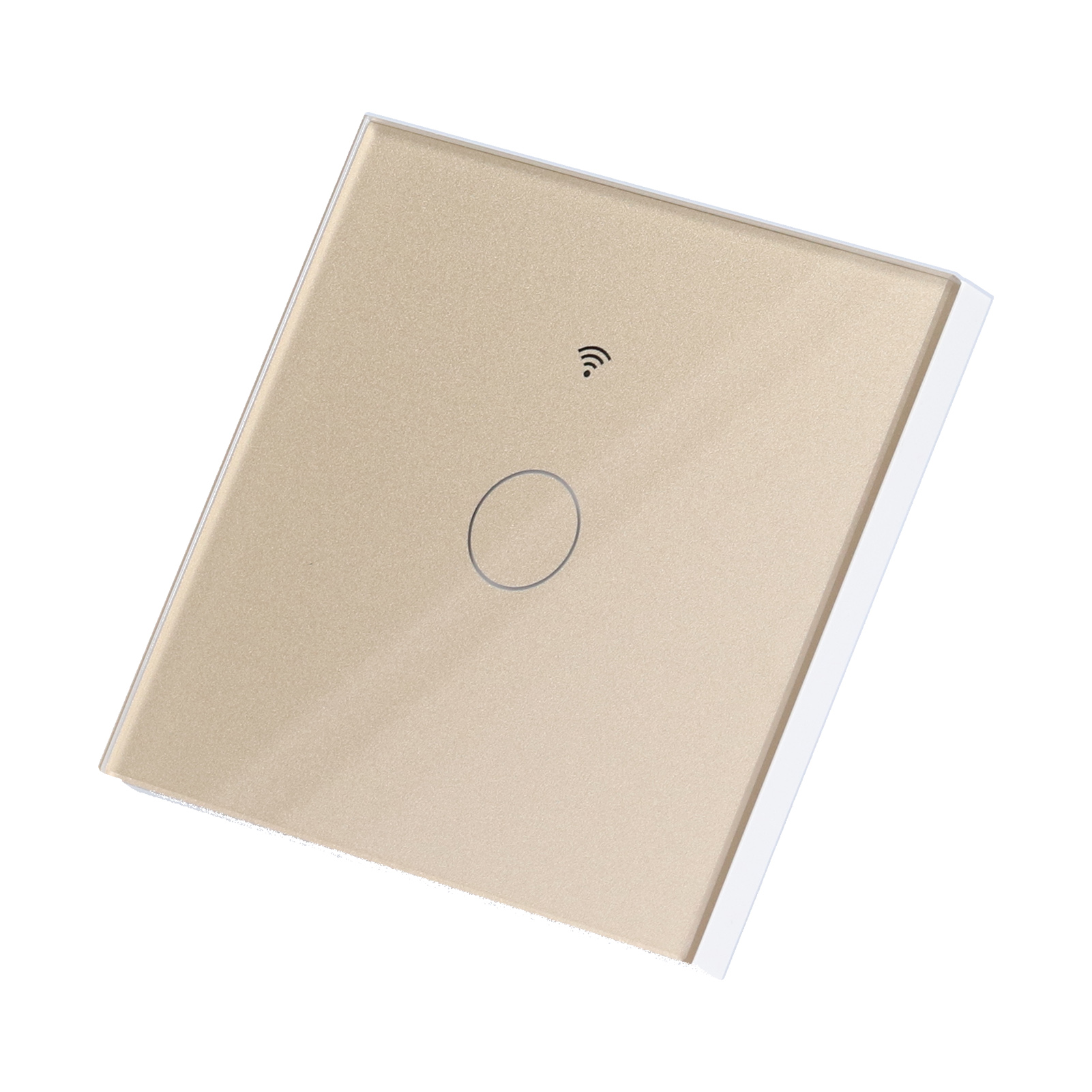 Einzelgang-touchschalter Für Tuya Zigbee Intelligente Fernbedienungs-lichtschalterplatte Mit Hintergrundbeleuchtung (gold)