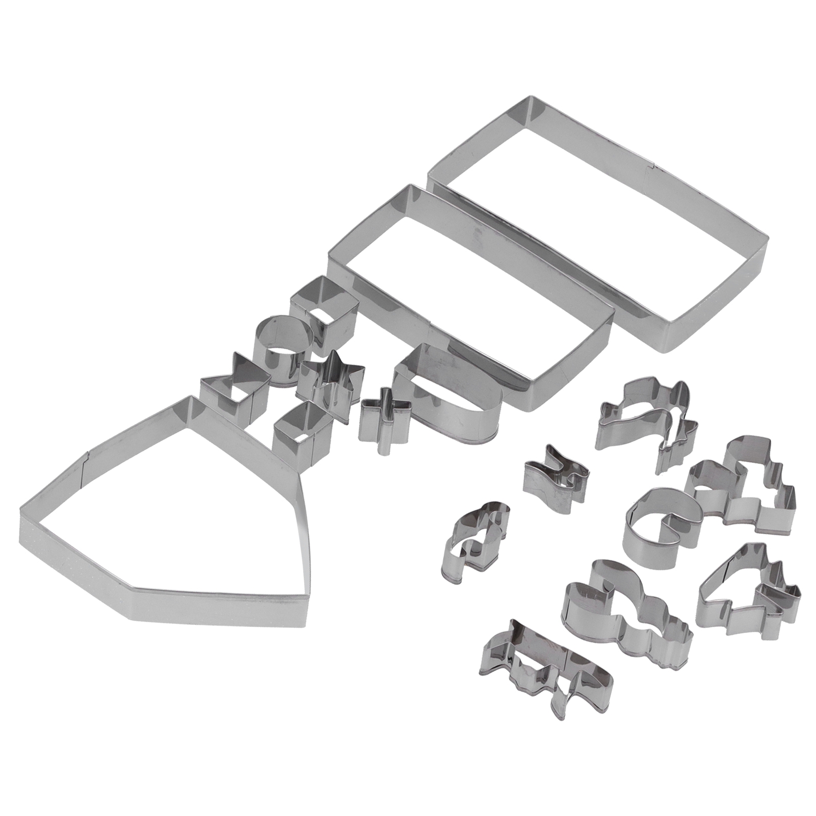 18-teiliges Set Ausstechformen Aus Edelstahl, Keksformen, Lebkuchenhausformen, Diy-backwerkzeug