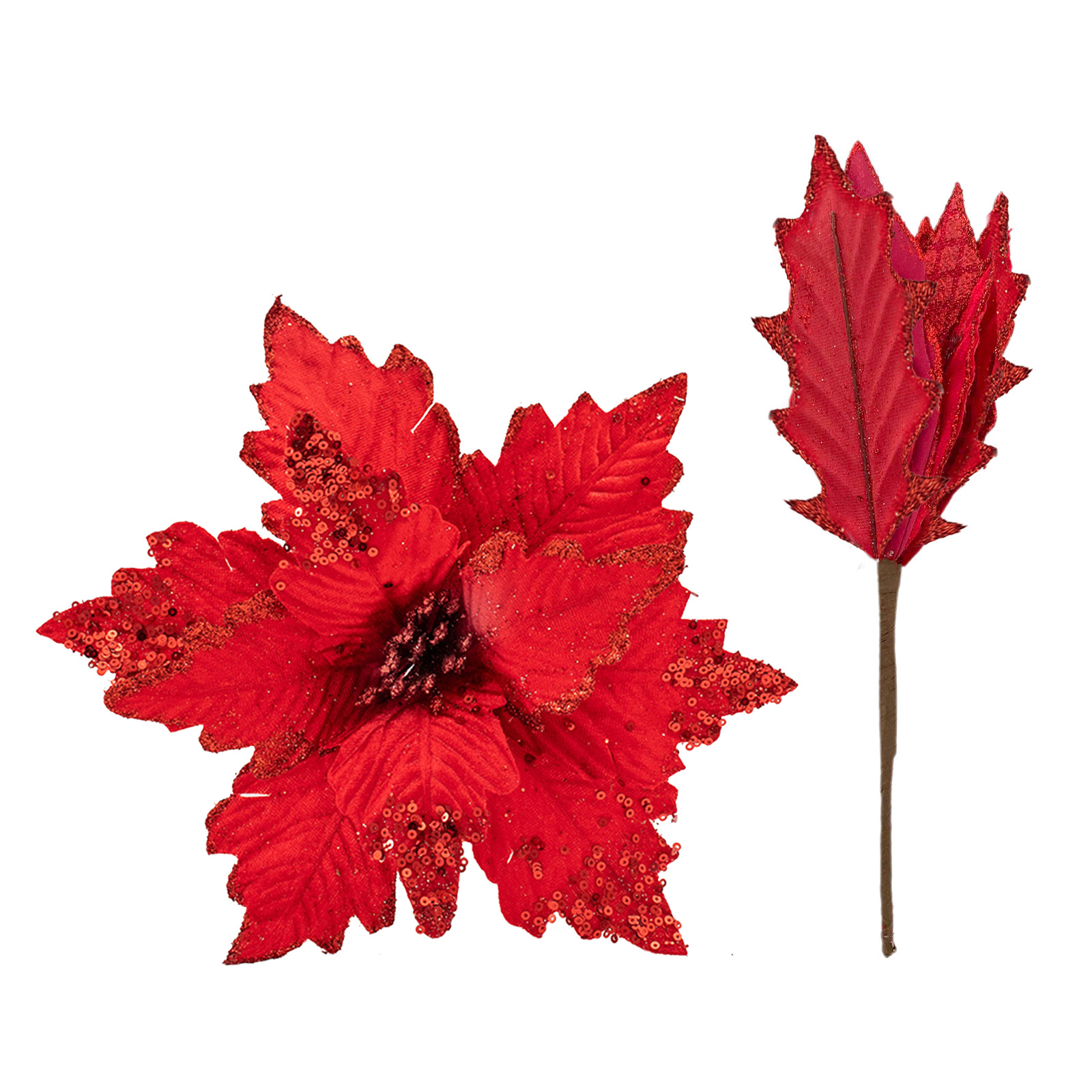 Rote Weihnachtsblume, 25 Cm, Ausziehbar, Multifunktional, Künstliche Weihnachtssternblume, Weihnachtsdekoration Für Feste