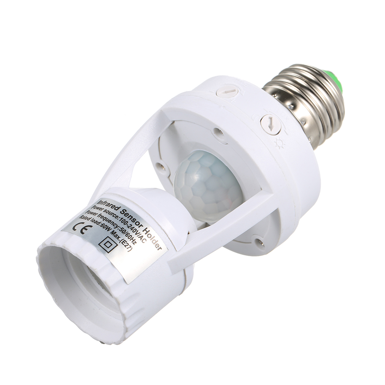 Empfindlicher Pir-bewegungsmelder, E27-led-lampenfassung, Infrarot-automatik-lichtschalter Für Begehbare Kleiderschränke, Waschküchen, Garagen, Badezimmer, Flure Und Treppenhäuser