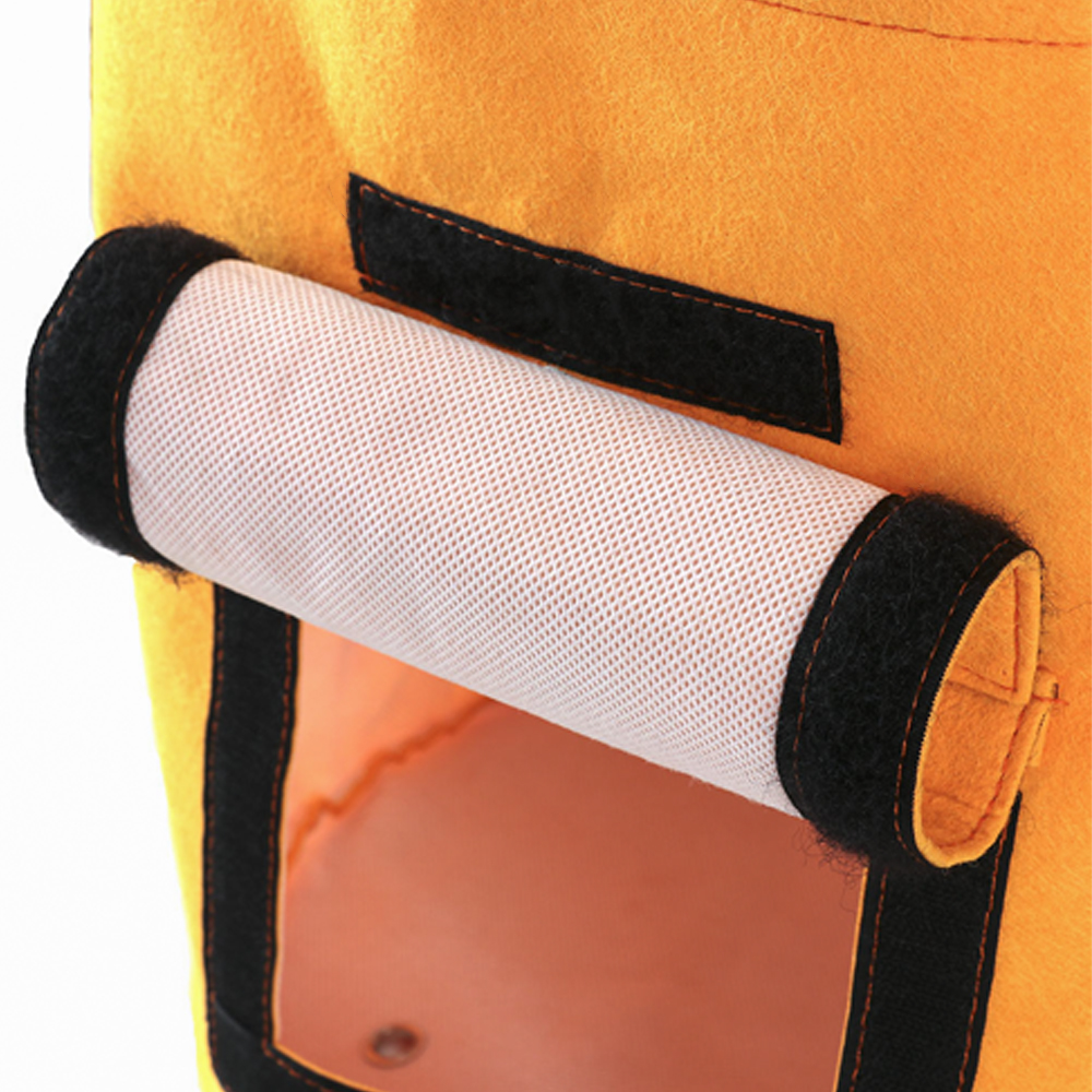 Pflanzsack Mit Griff, Aus Filzvlies, 2 Mm Dick, 15 Gallonen (ca. 57 Liter), 40 X 45 Cm, Gelb
