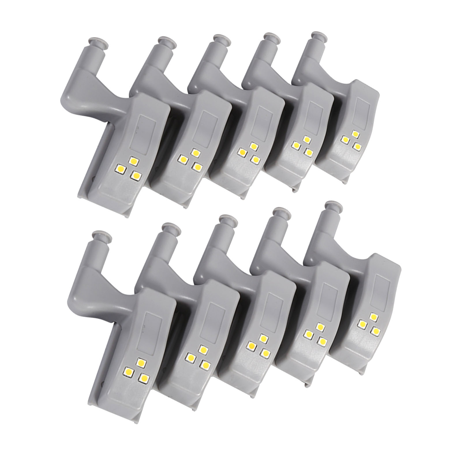 10 Stück Led-scharnierleuchten Für Schränke, Kleiderschränke, Garderoben, Haushalt Und Küche (kaltweiß)