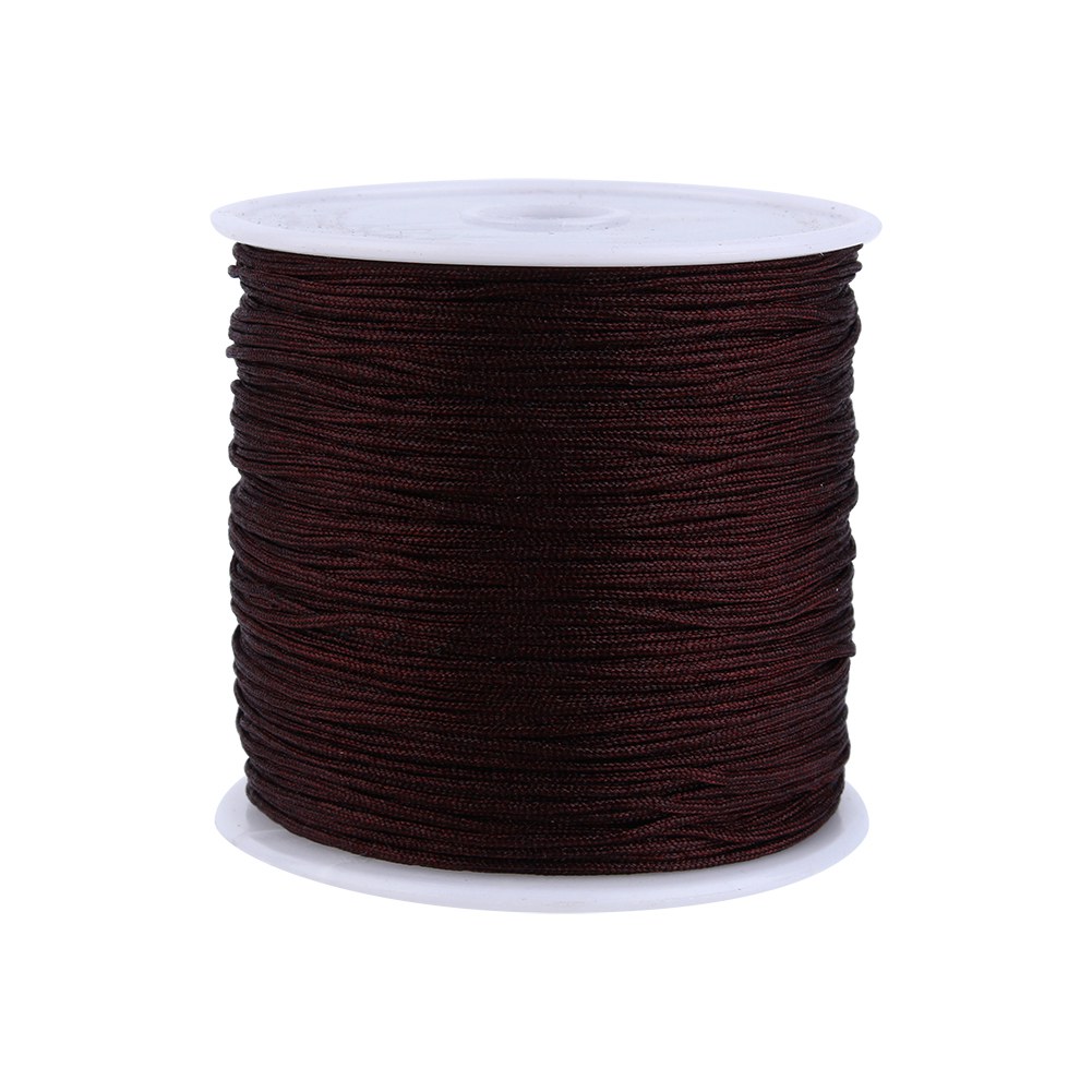 100 M X 0,8 Mm Nylon-knotenkordel (rattenschwanz-makramee, Shamballa-faden, Kaffeebraun)