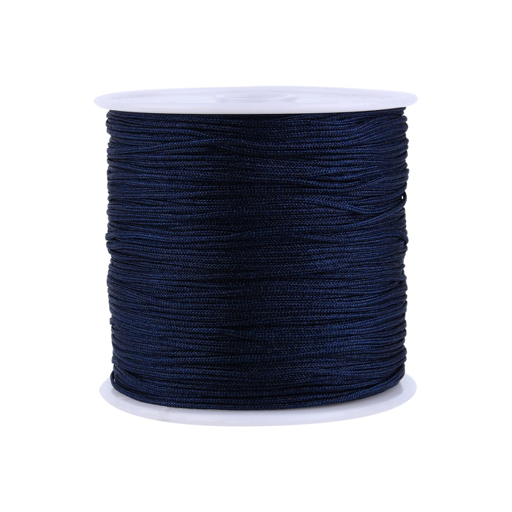 100 M X 0,8 Mm Nylon-knotenkordel (rattenschwanz-makramee, Shamballa-faden), Dunkelblau