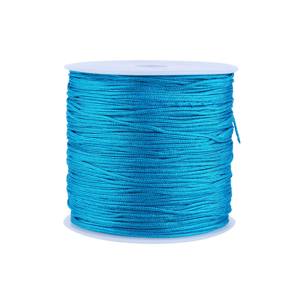 100 M X 0,8 Mm Nylon-knotenkordel (rattenschwanz-makramee, Shamballa-faden, Blau)