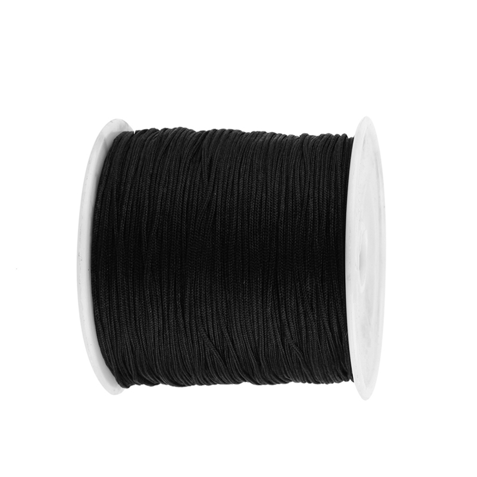 100 M X 0,8 Mm Nylon-knotenkordel (rattenschwanz-makramee, Shamballa-faden, Schwarz)