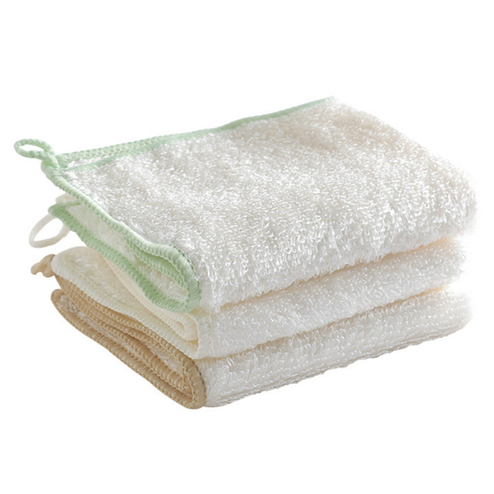 3er-pack Bambusfaser-staubtücher, Multifunktionale Wasch- Und Reinigungstücher, Küchenhelfer, 30 X 27 Cm