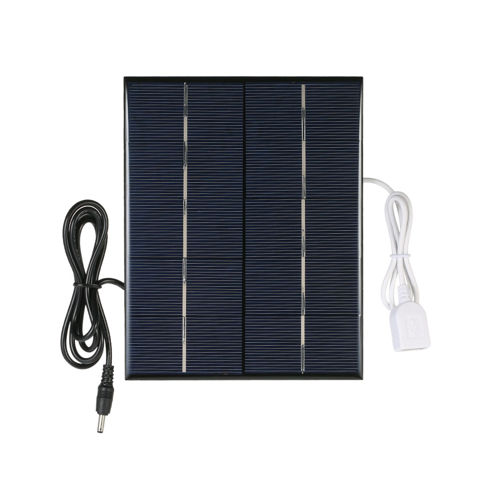 3,5 W 5 V Polykristallines Silizium-solarpanel Mit Solarzelle Für Ladegerät, Usb-anschluss Und Lithium-akkuladung