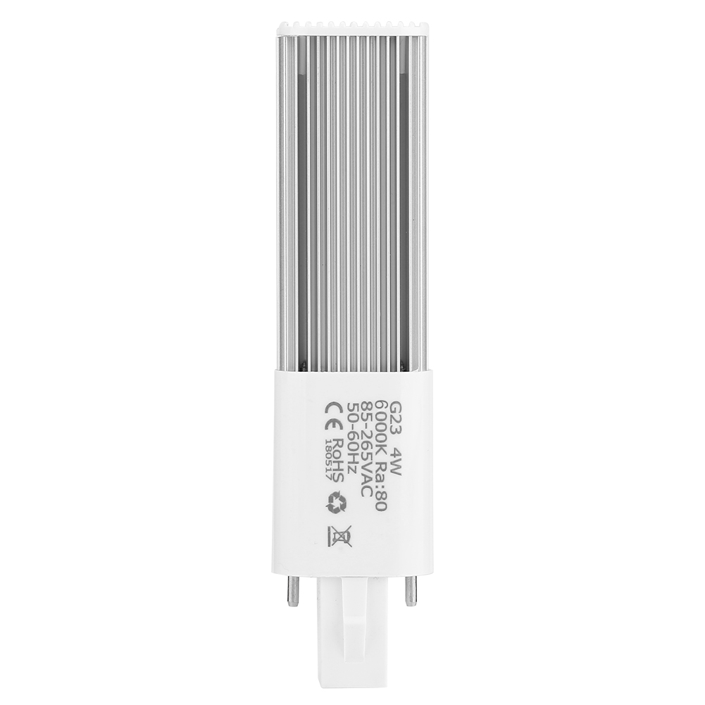 4w 2-pin Led-kompaktlampe, Energiespar-leuchtstoffröhre, 85-265v (kaltweiß G23)