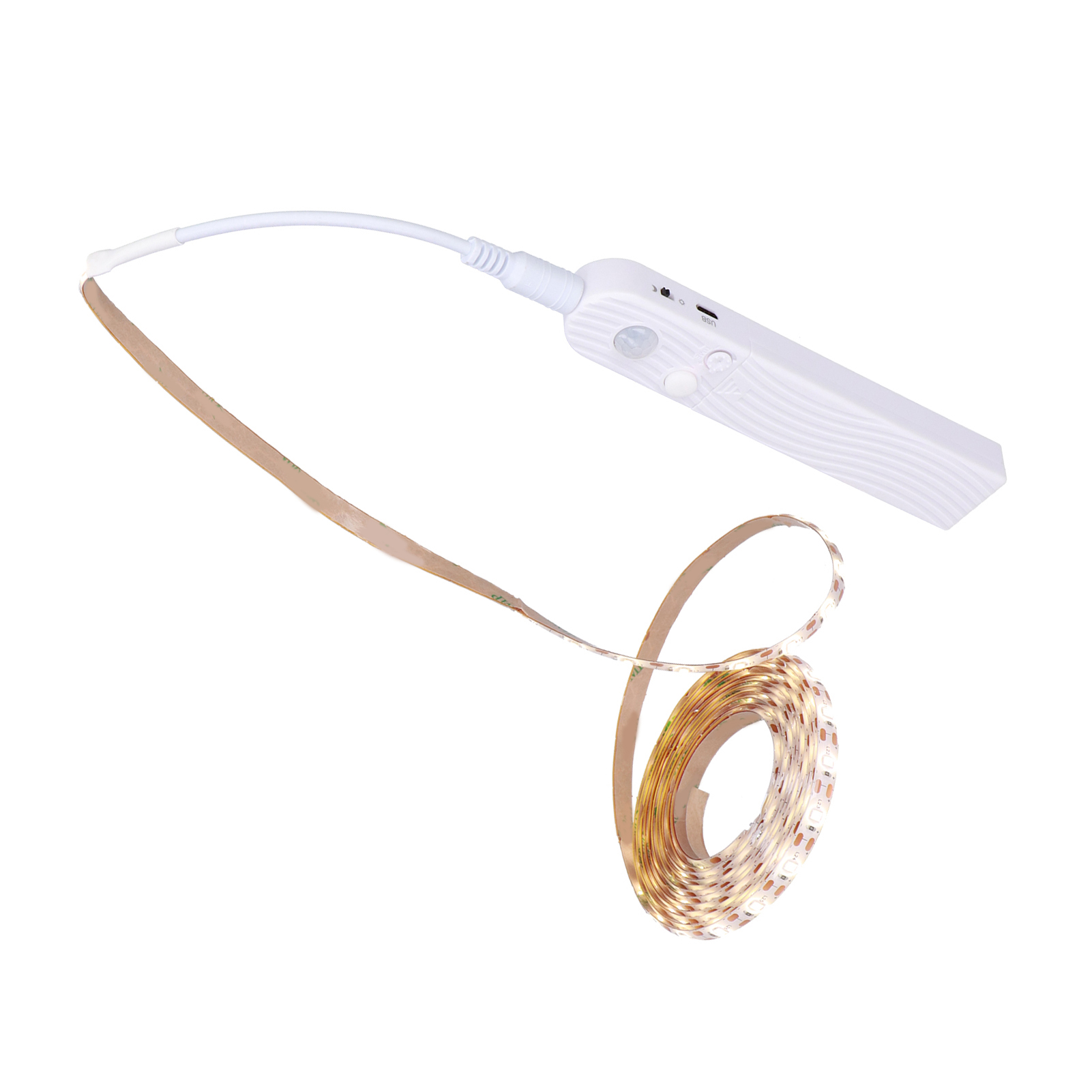 Radar-lichtleiste Mit Bewegungsmelder, 5 V, 3 Meter, 180 Leds, Wasserdicht, Für Warmweißes Raumlicht
