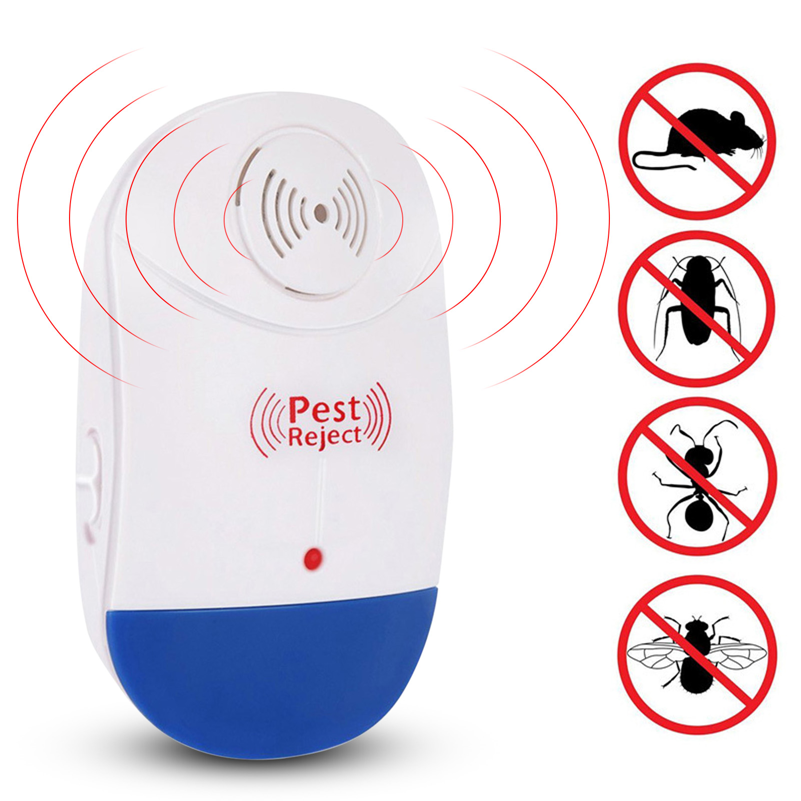 4er-pack Verbessertes Schädlingsbekämpfungsgerät Zum Einstecken – Wehrt Mäuse, Mücken, Insekten, Käfer, Ameisen, Spinnen, Kakerlaken, Nagetiere Und Ratten Ab – Für Den Innenbereich