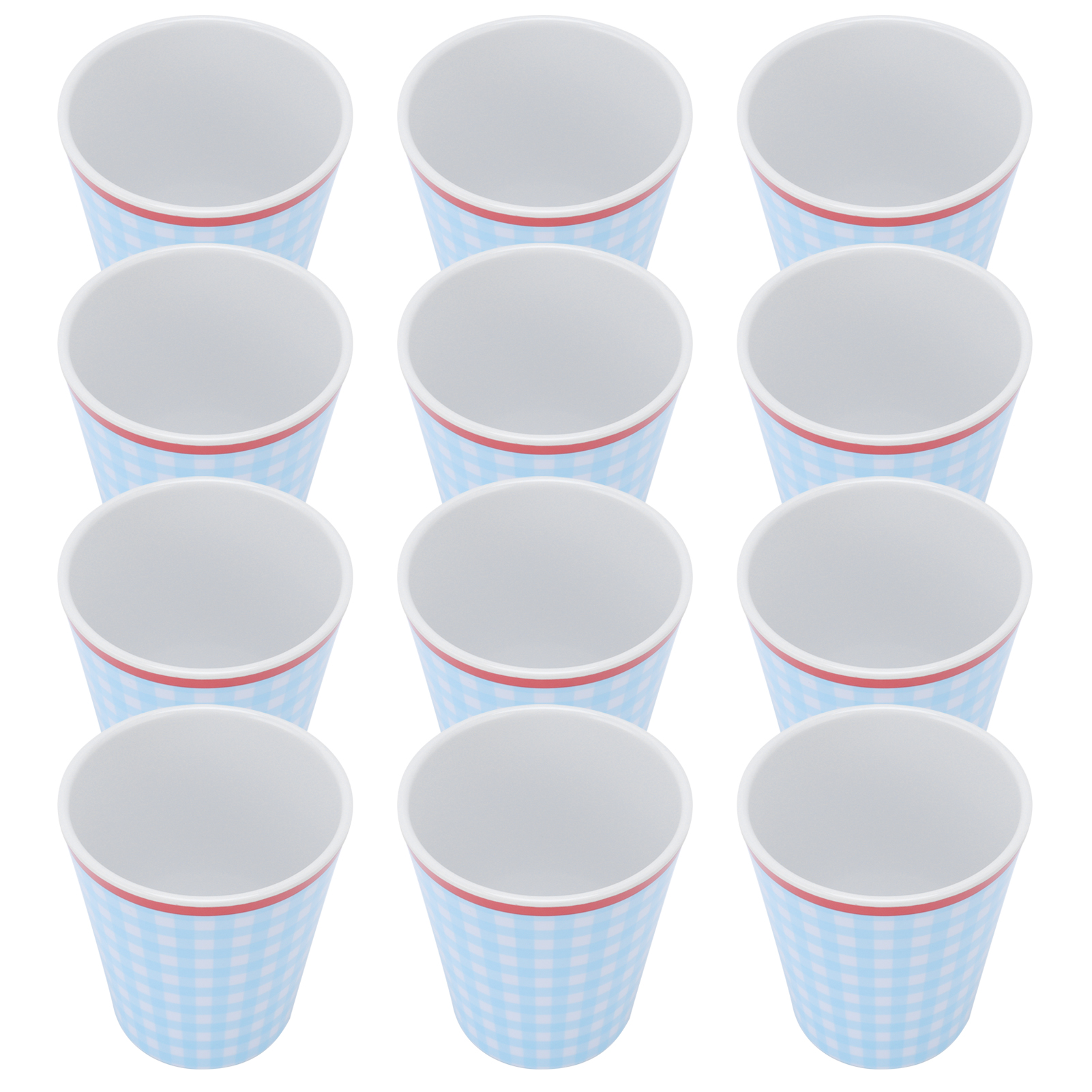 12er-set Wasserbecher Aus Keramikimitat Für Restaurant, Schule Und Küche
