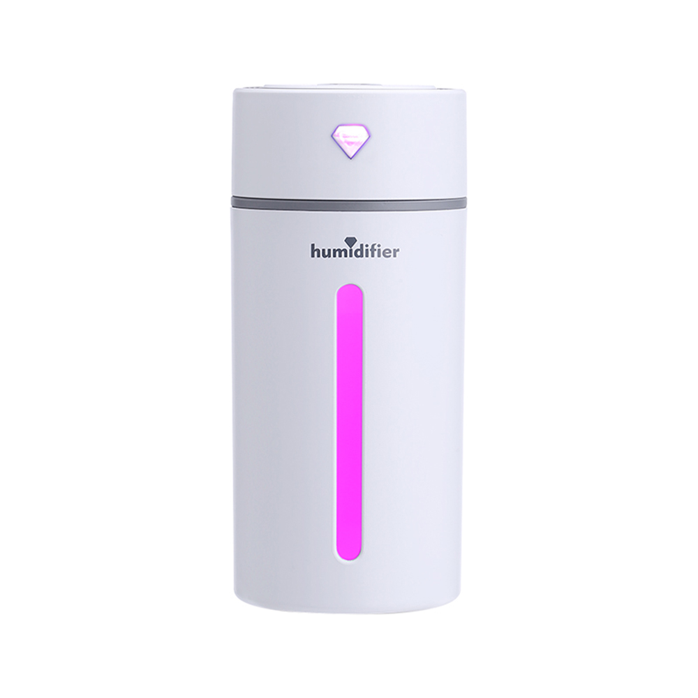 Diamond Cup Ultraschall-luftbefeuchter Mit Led-beleuchtung, 250 Ml Mini-usb-vernebler, Aromadiffusor Fürs Auto, Nebelmaschine