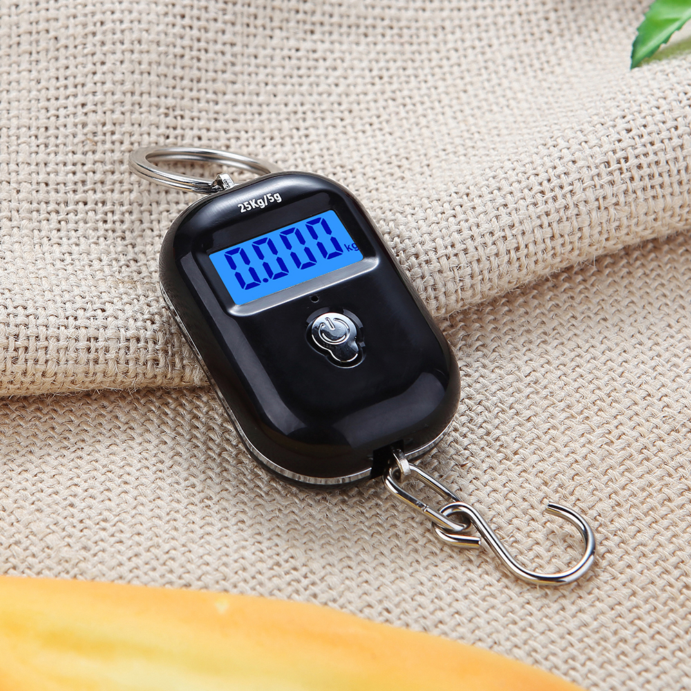 Mini-gepäckwaage, Tragbare Elektronische Waage, Digitale Fischwaage Mit Nullpunktverfolgungsfunktion, 25 Kg, Doppelbereichswaage, Digitale Hängewaage