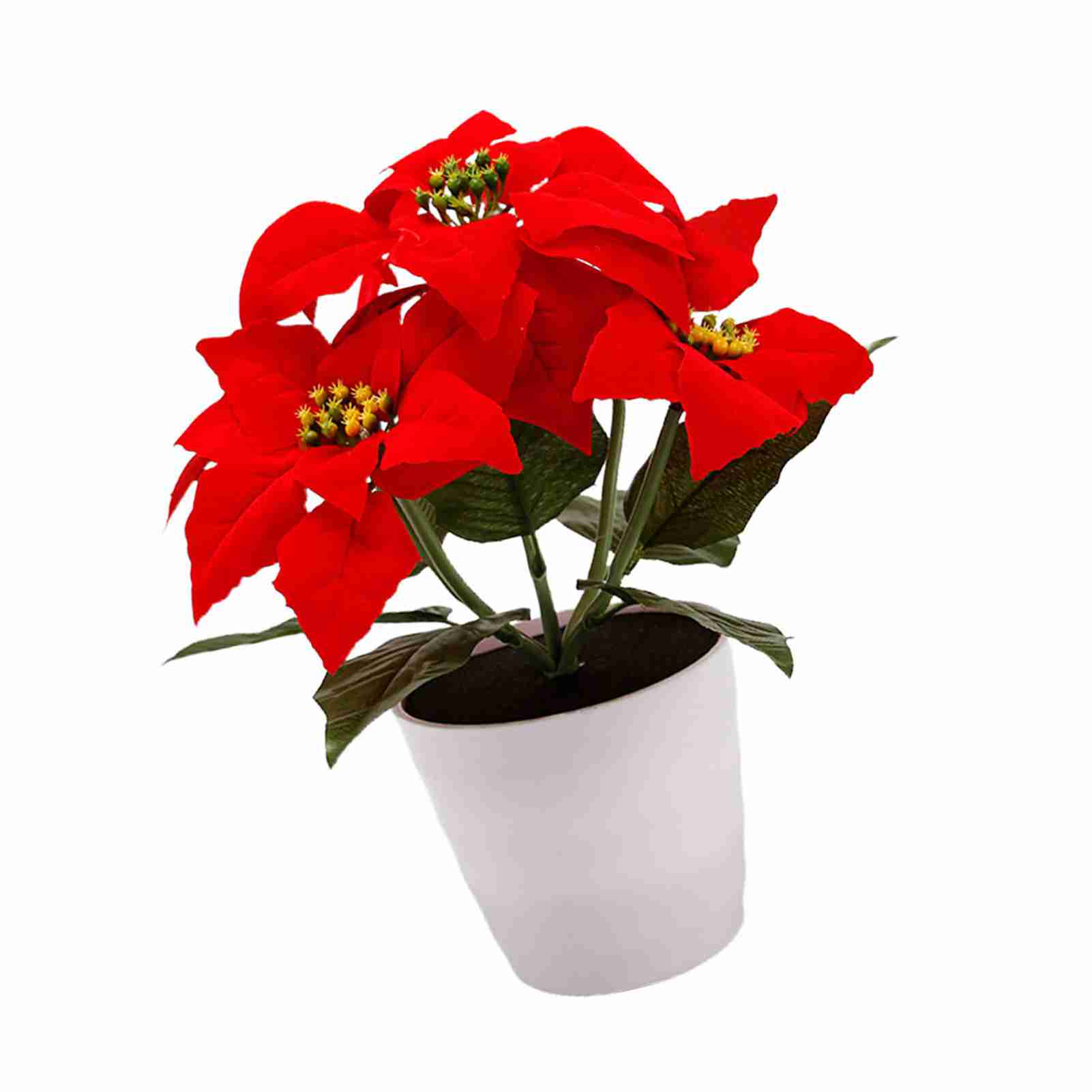 Künstliche Topfpflanze, Weihnachtsblumen, Künstliche Weihnachtsstern-tischlampe, Festliche Dekoration