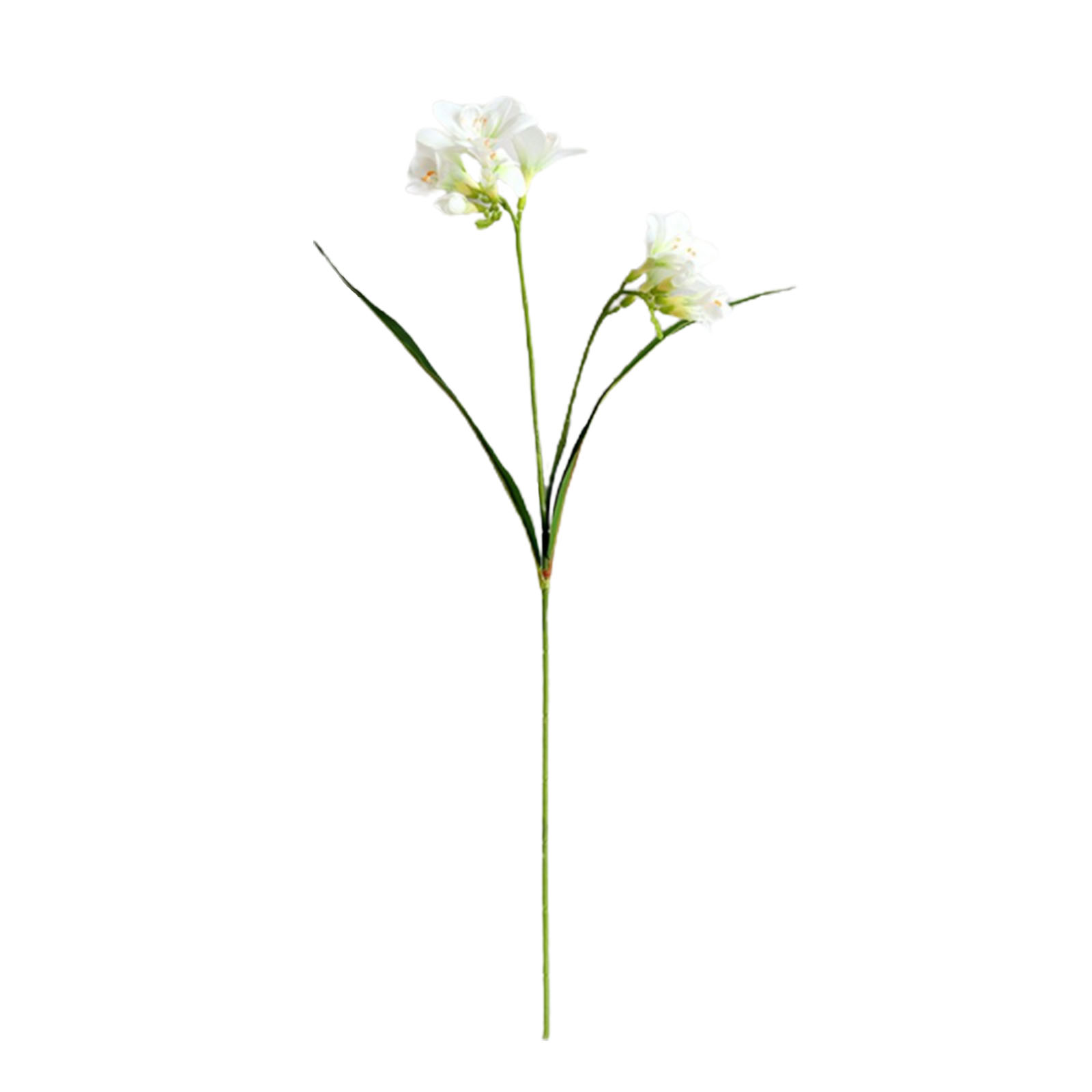 Künstliche Cymbidium-orchidee, Biegsame Kunstorchidee, Für Zuhause, Büro, Tischdekoration, Weiß