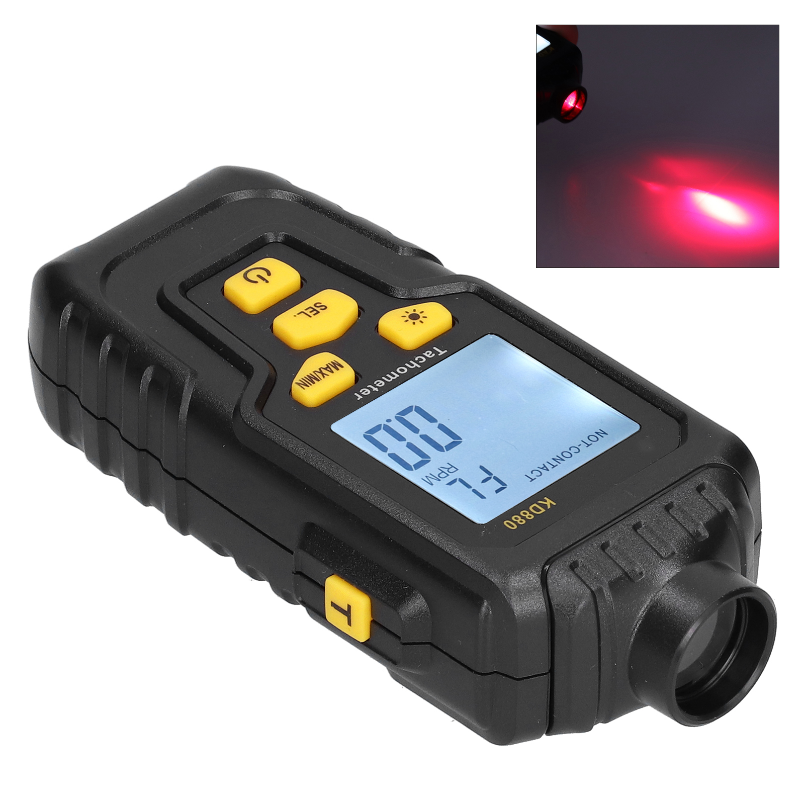 Multifunktions-umweltinstrument, Berührungsloser Digitaler Lcd-drehzahlmesser, Wetterinstrument Kd880
