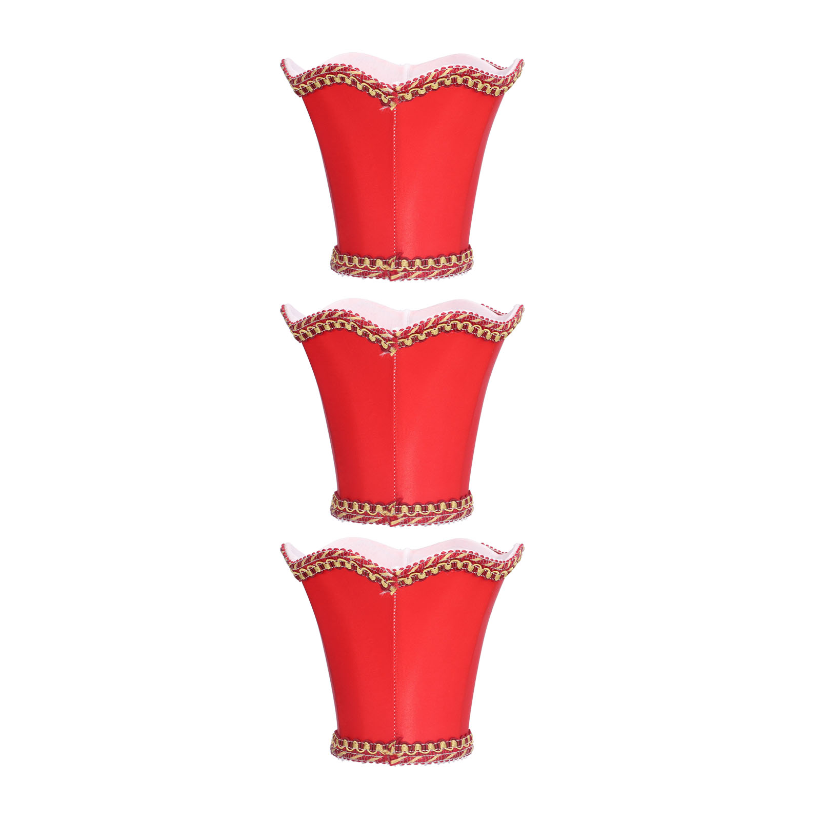 3er-set E14 Stofflampenschirme, Moderne Clip-on-lampenschirme Für Wand-, Kerzen- Und Kronleuchter, Rot