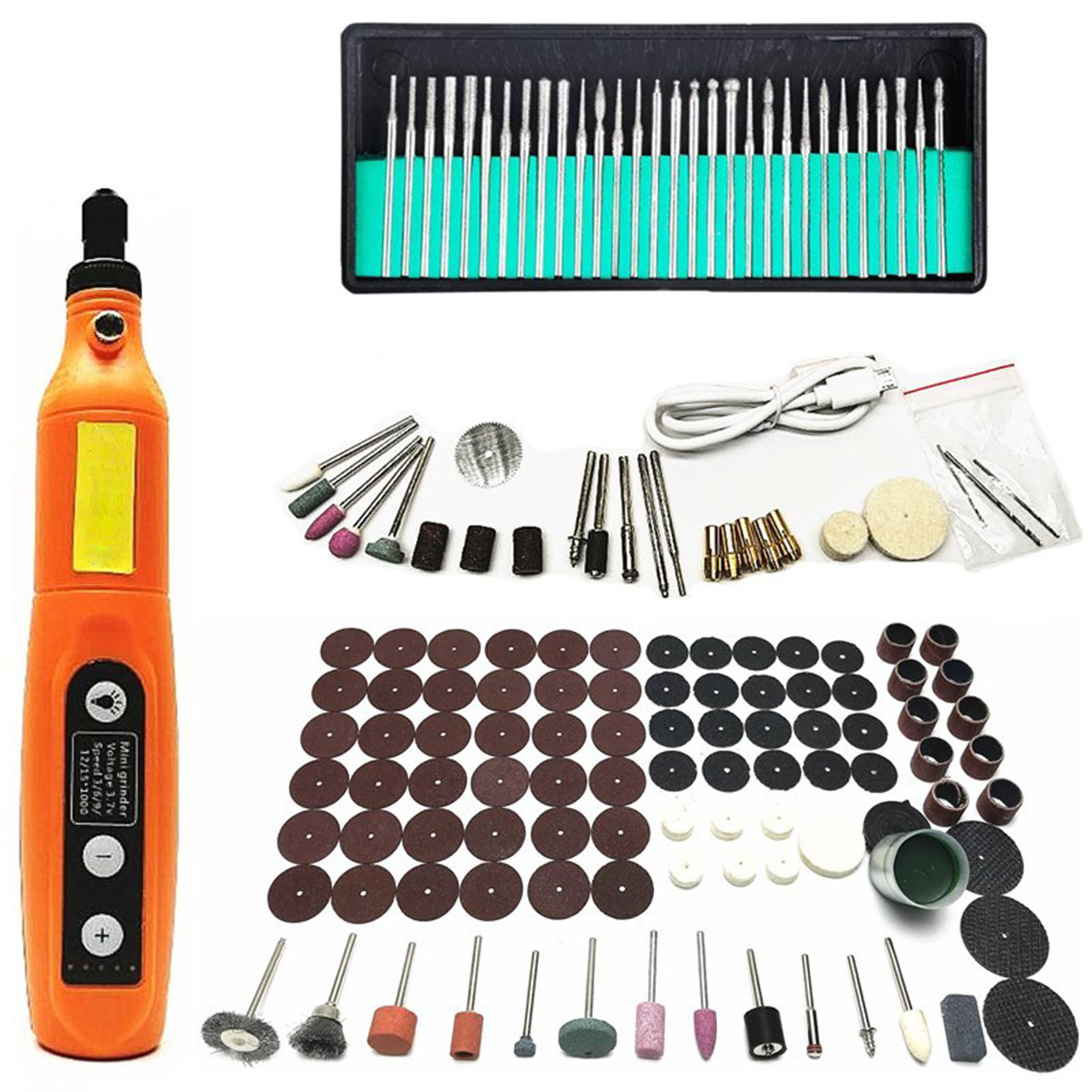 146-teiliges Kabelloses Elektrobohrer-set Zum Schleifen Und Polieren, 5 Geschwindigkeitsstufen, Einstellbarer Elektrischer Schleifer, Gravurwerkzeug, Usb-ladefunktion