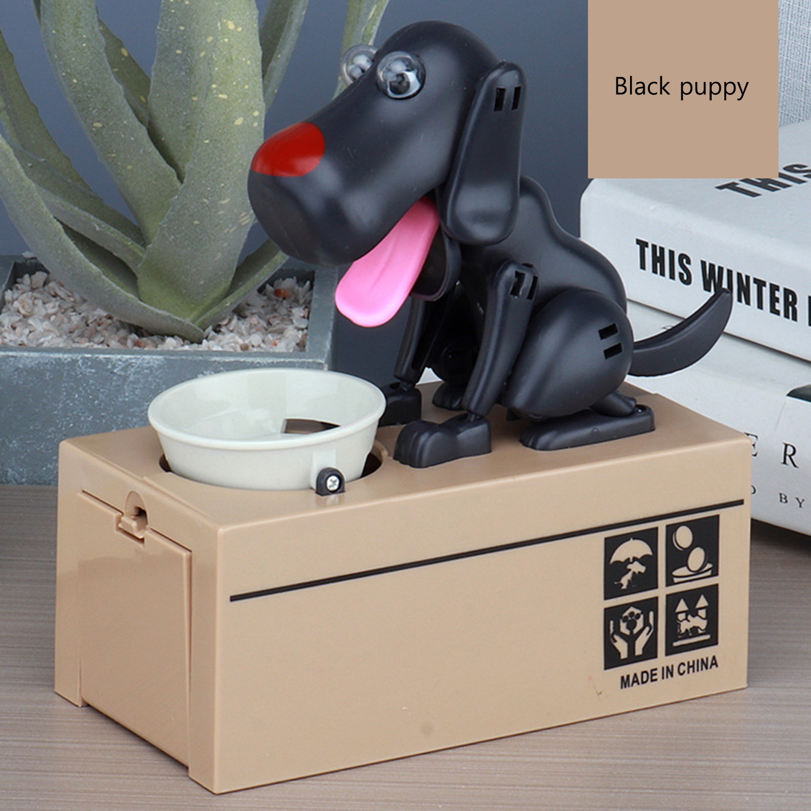 Hunde-spardose, Niedliche Dekorative Spardose In Welpenform Für Kinder Und Erwachsene, Schwarz