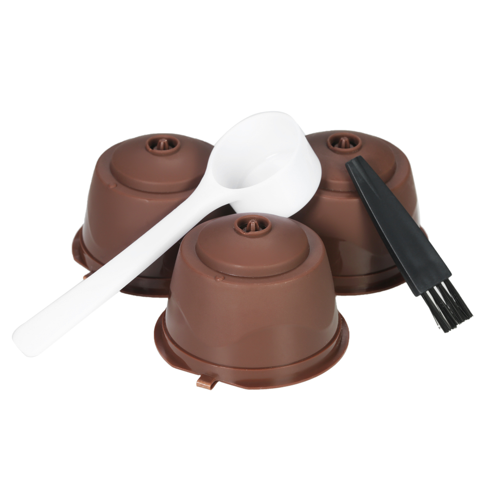 3er-set Dolce Gusto Kaffeekapseln, Wiederverwendbar, Mit Löffel Und Bürste