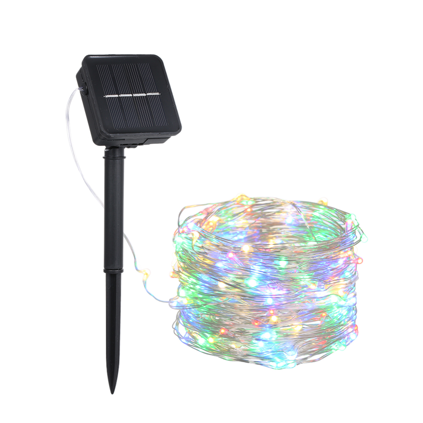 12w 20m/65,6ft 200 Leds Solarbetriebene Lichterkette Aus Kupferdraht Mit 8 Verschiedenen Lichtmodi Und Effekten, Flexibel, Biegsam, Ip65 Wasserdicht, In Pink/blau/gelb/grün, Für Garten, Terrasse, Weih