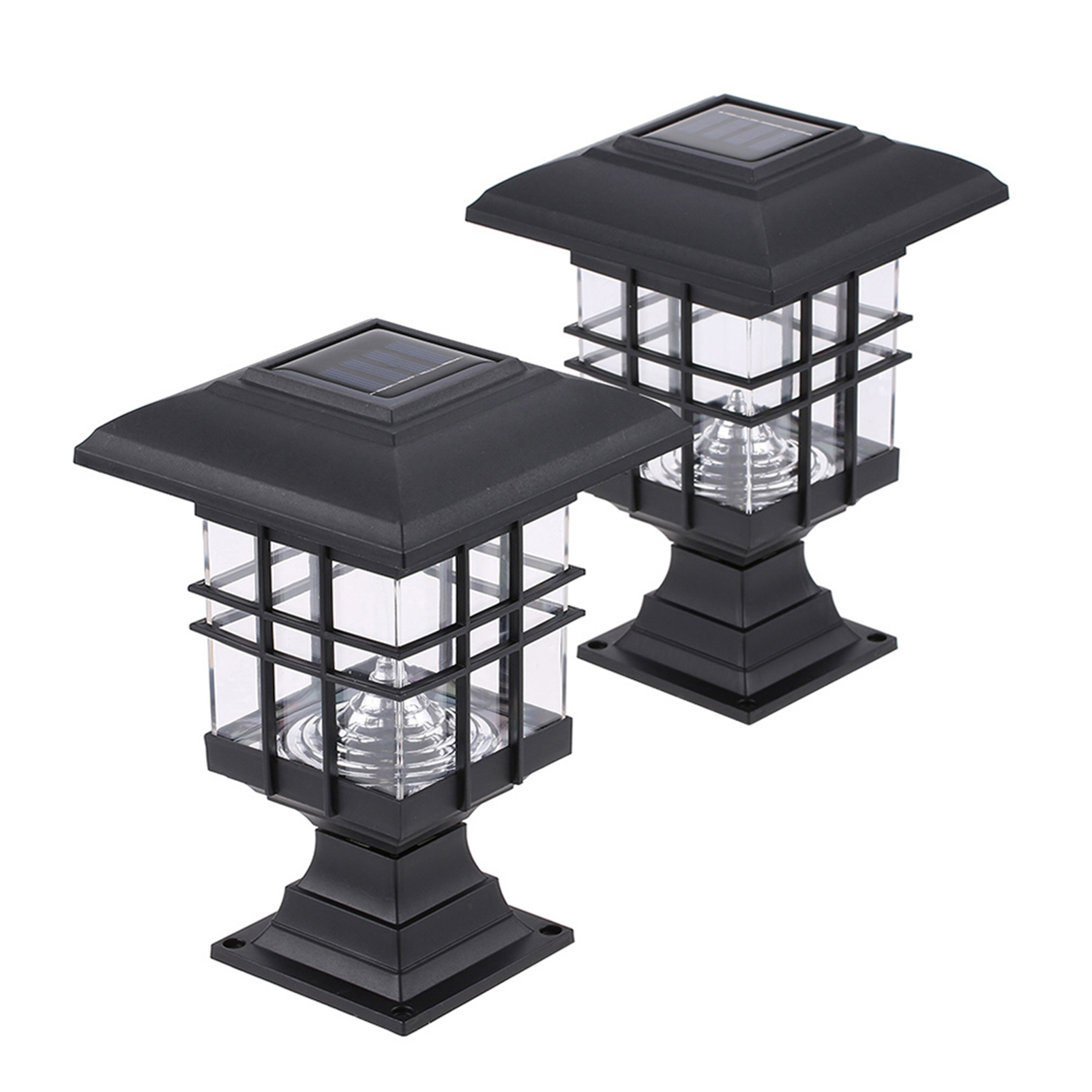Tomshine 0,2 W 2er-pack Solarbetriebene Led-gartenleuchte, Pollerleuchte, Rasenleuchte, 2-in-1-außenleuchte Mit Automatischer Ein-/ausschaltfunktion, Wasserfest