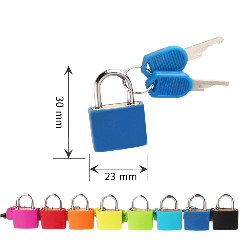 22 Mm Vorhängeschloss Aus Vollmessing Mit Farbiger Kunststoffabdeckung Für Aufbewahrungsbox Für Schultaschen (marineblau)