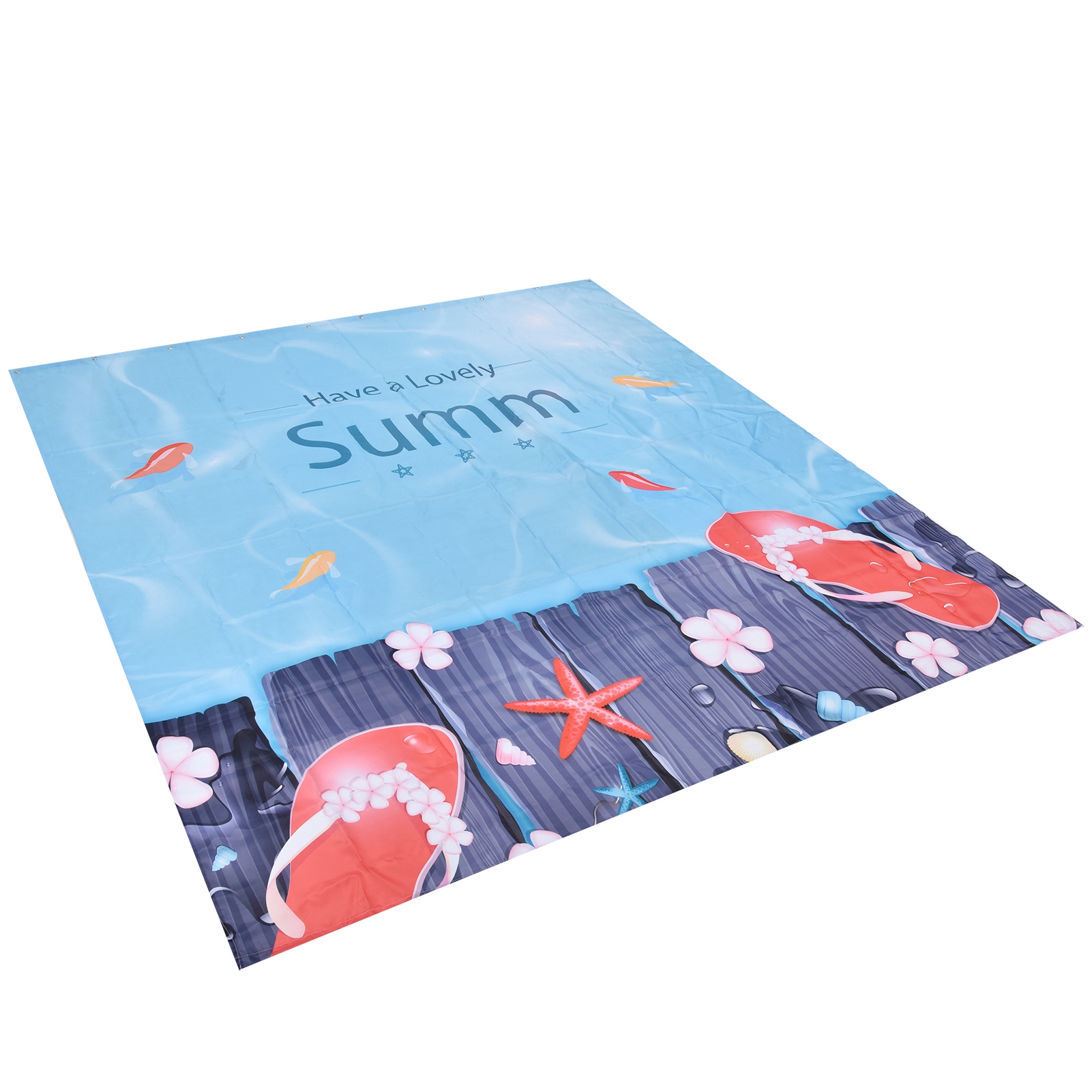 Sommerlicher Duschvorhang Mit Haken, Wasserdicht, 180 X 200 Cm, Für Badezimmer Und Badewanne