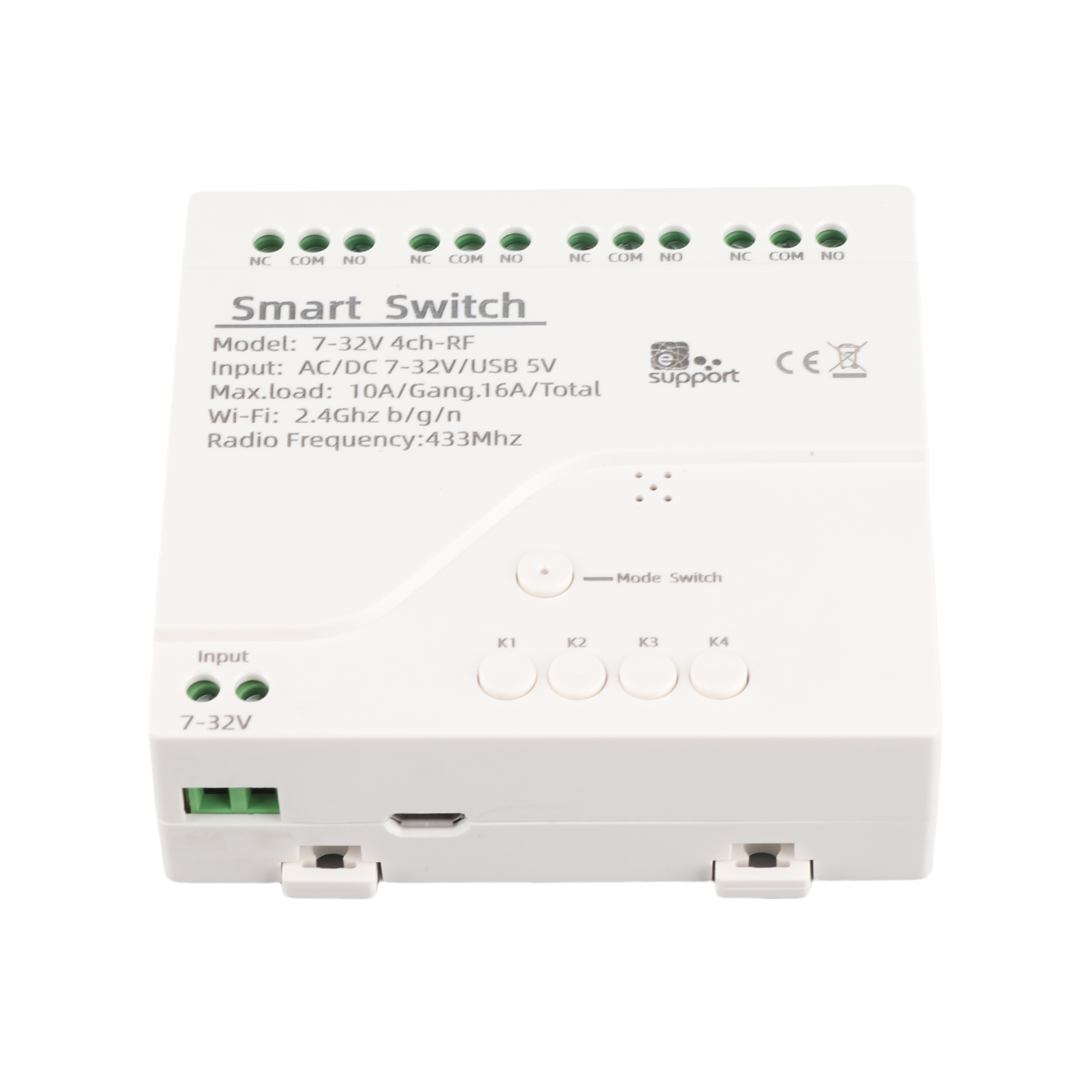 Ewelink Intelligente Fernbedienung, Drahtloses Universalmodul, 4 Kanäle, Dc 5v, Wlan-schalter, Timer, Fernbedienung Per Smartphone-app, Unterstützt Alexa-sprachsteuerung Für Smart Home