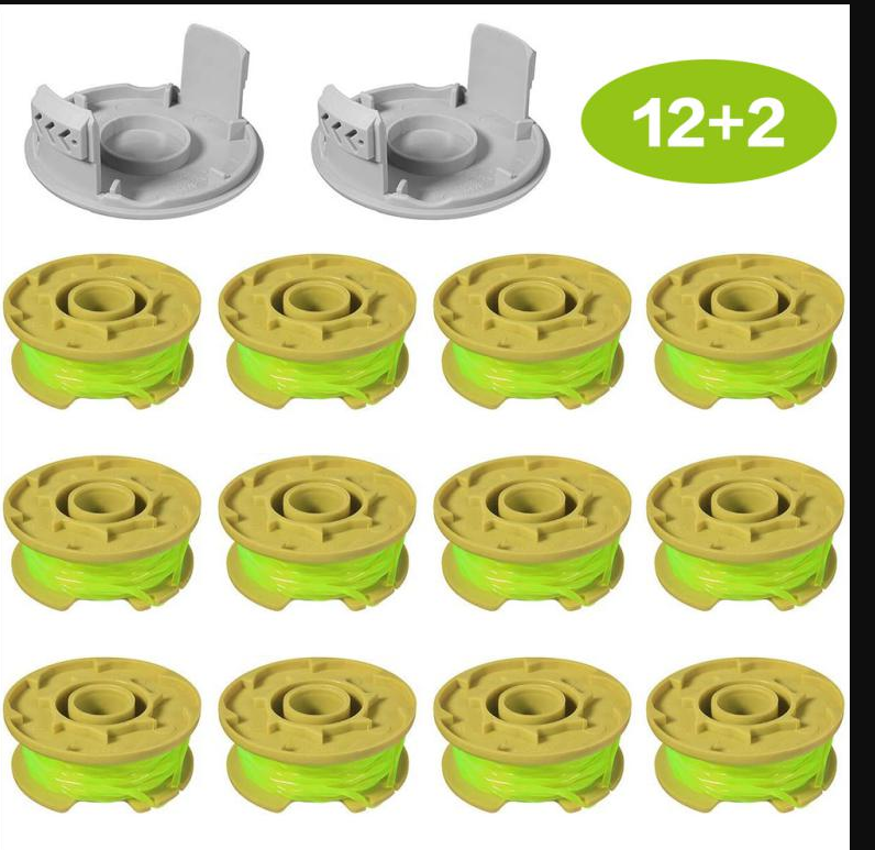 14-teiliges Set 3,5 M Fadenspule Mit Trimmerkappe Als Ersatz Für Den Ryobi Ac80rl3 Trimmer