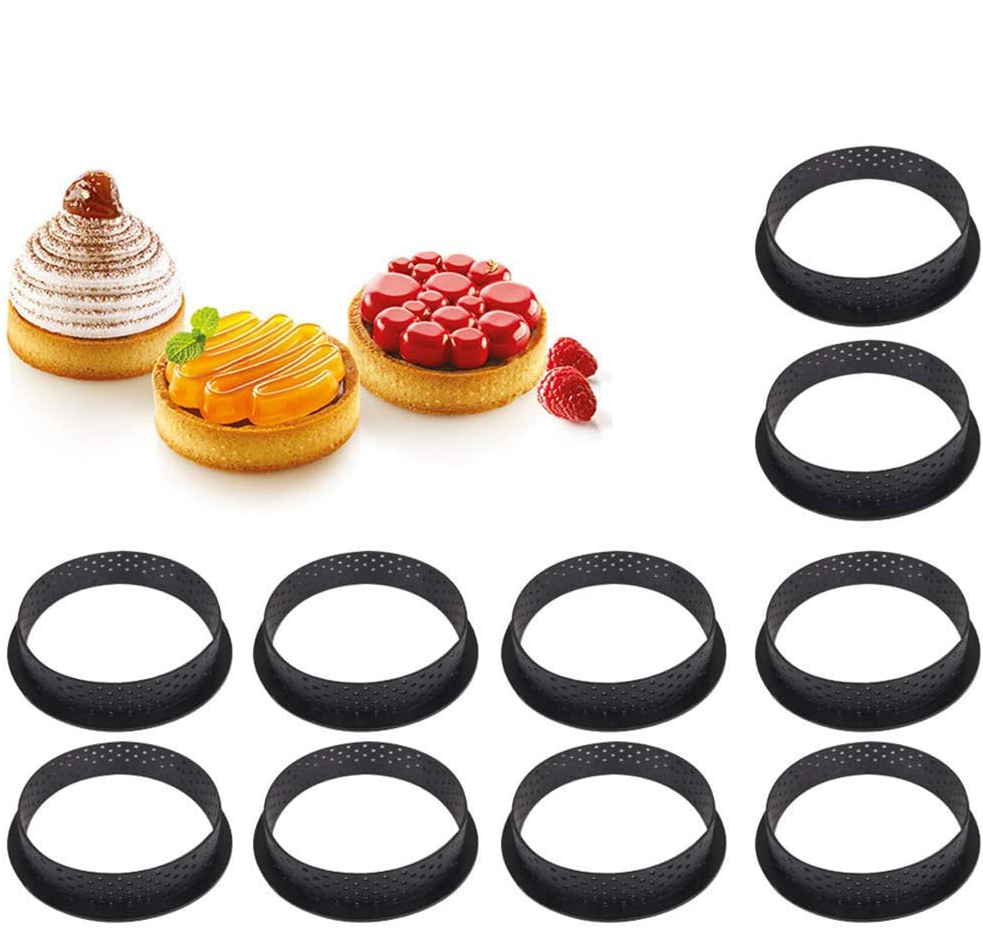 10 Runde Tortenringe Aus Kunststoff Zum Selbermachen, Ideal Zum Backen Von Mousse-kuchen Und Für Die Heimische Küche Und Bäckerei (95 X 20 Mm).