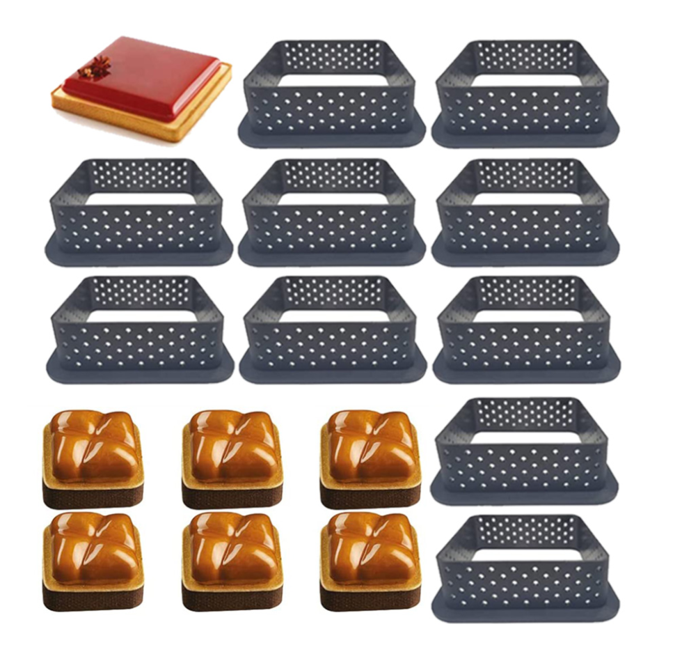 10 Runde Tortenringe Aus Kunststoff Für Diy-mousse-backen, Quadratisch, 82 X 82 X 20 Mm, Ideal Für Küche Und Bäckerei.