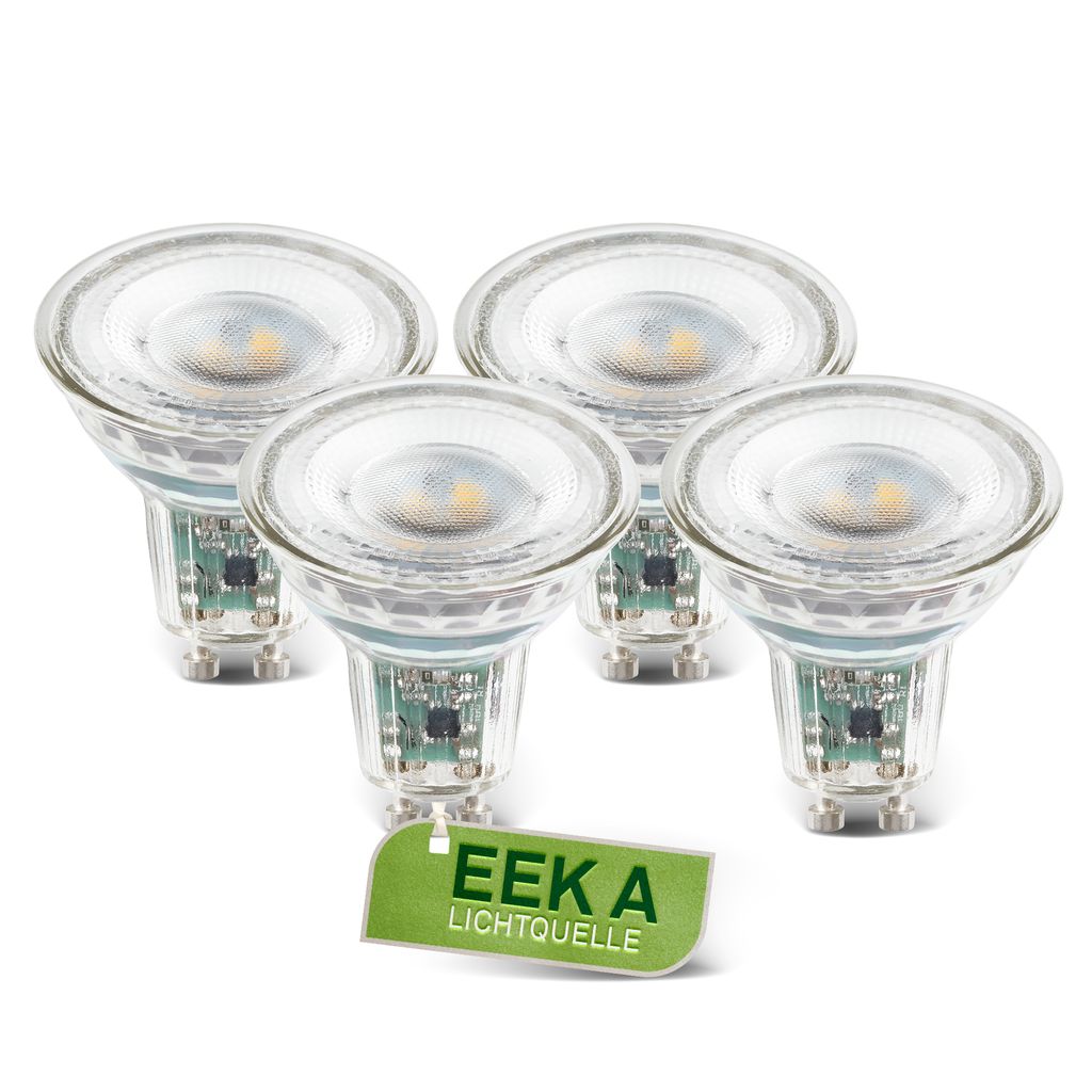 Briloner 4er Set Gu10 Led Leuchtmittel Eek A 4,7w 850lm 3.000k Warmweiß - Led Lampen Wohnzimmer Schlafzimmer