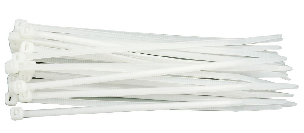 Kunststoff-Stirnbänder 80x2,5 100 Stück weiß 73881 Vorel
