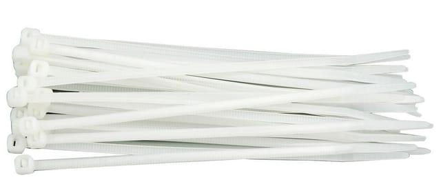 Kunststoff-Stirnbänder 80x2,5 100 Stück weiß 73881 Vorel