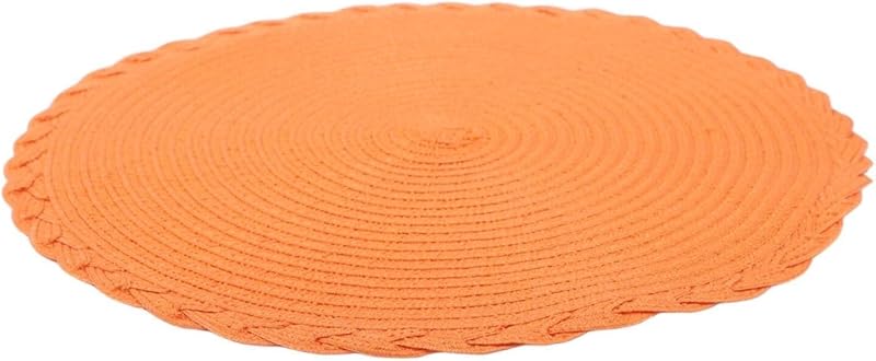 Set De Table Tissé 36 Cm Pour Décoration De Salle À Manger (orange)