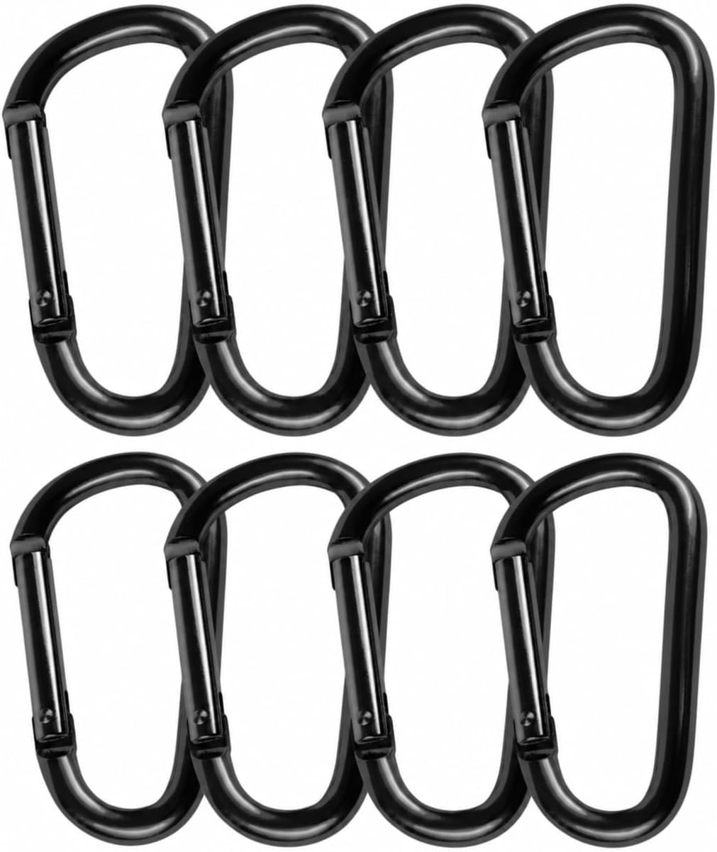 Mousquetons En Aluum, Mousquetons En Aluum En Forme De Porte-clés Léger Avec Fermeture À Ressort, Accessoire Pour Le Camping, La Randonnée, Les Voyages, Les Sacs À Dos Et L'Usage Quotidien.