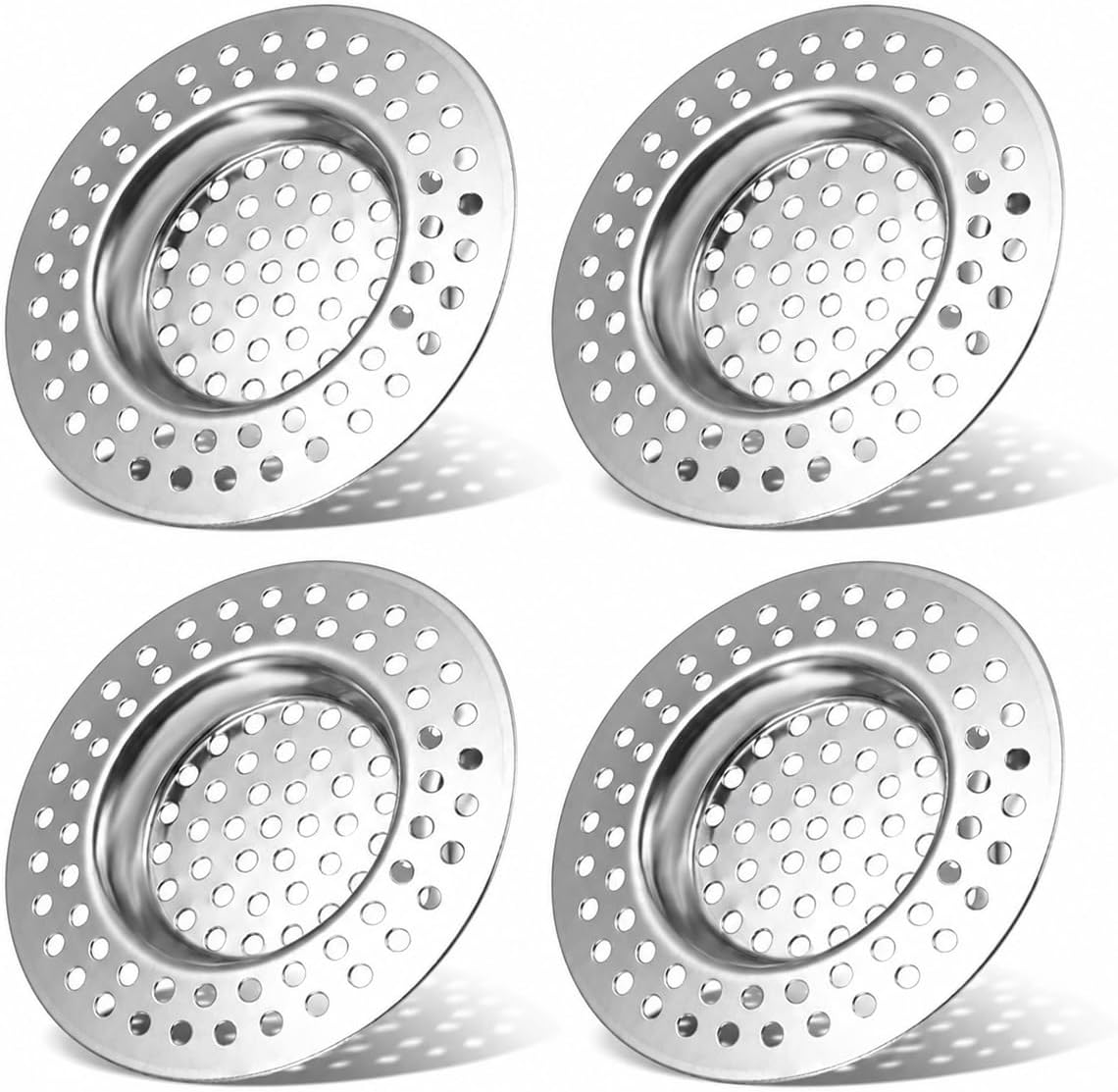 Filtres Pour Évier De Cuisine, Crépine En Acier Inoxydable, Anti-cheveux Et Obstruction De Lavabo, Grille D'Évacuation Pour Évier Et Baignoire, Accessoire Pratique Pour Évier Et Salle De Bain