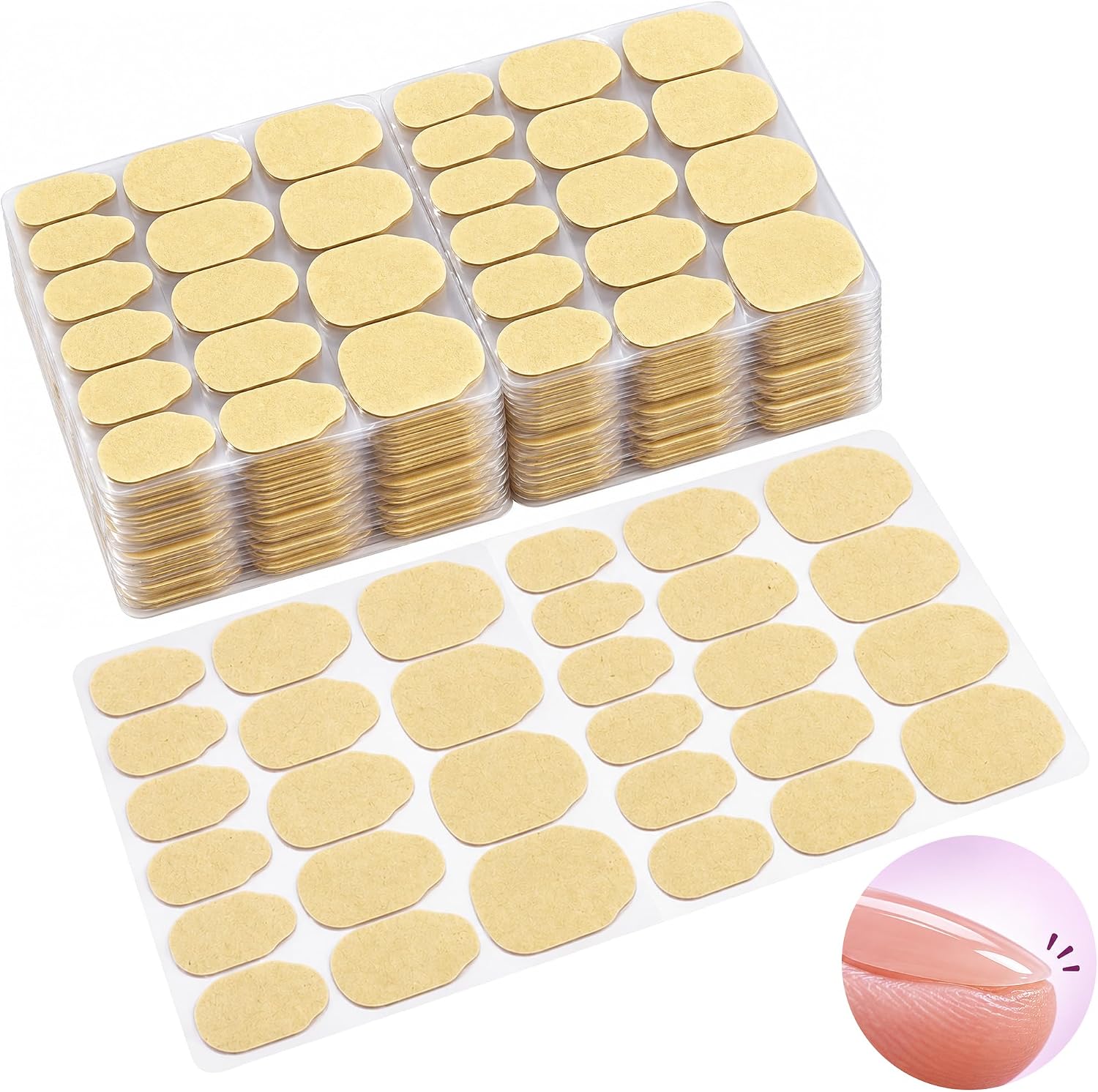 Pastilles Adhésives En Gel Pour Faux Ongles, 750 Pièces, 25 Cartes