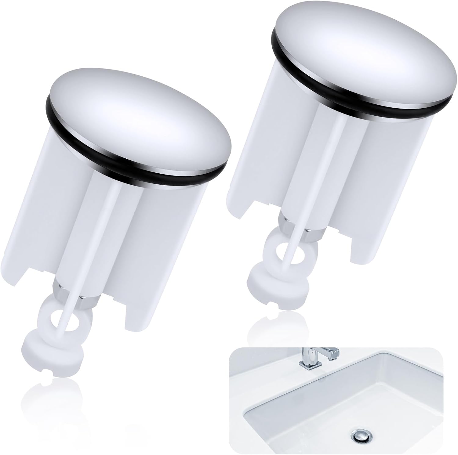 Bouchons De Lavabo De Salle De Bain, Bouchons De Vidange De 40 Mm, Bouchons Universels Pour Lavabo De Salle De Bain, Bouchons De Vidange Universels, Bouchon De Vidange À Hauteur Réglable, Pour Lavabos