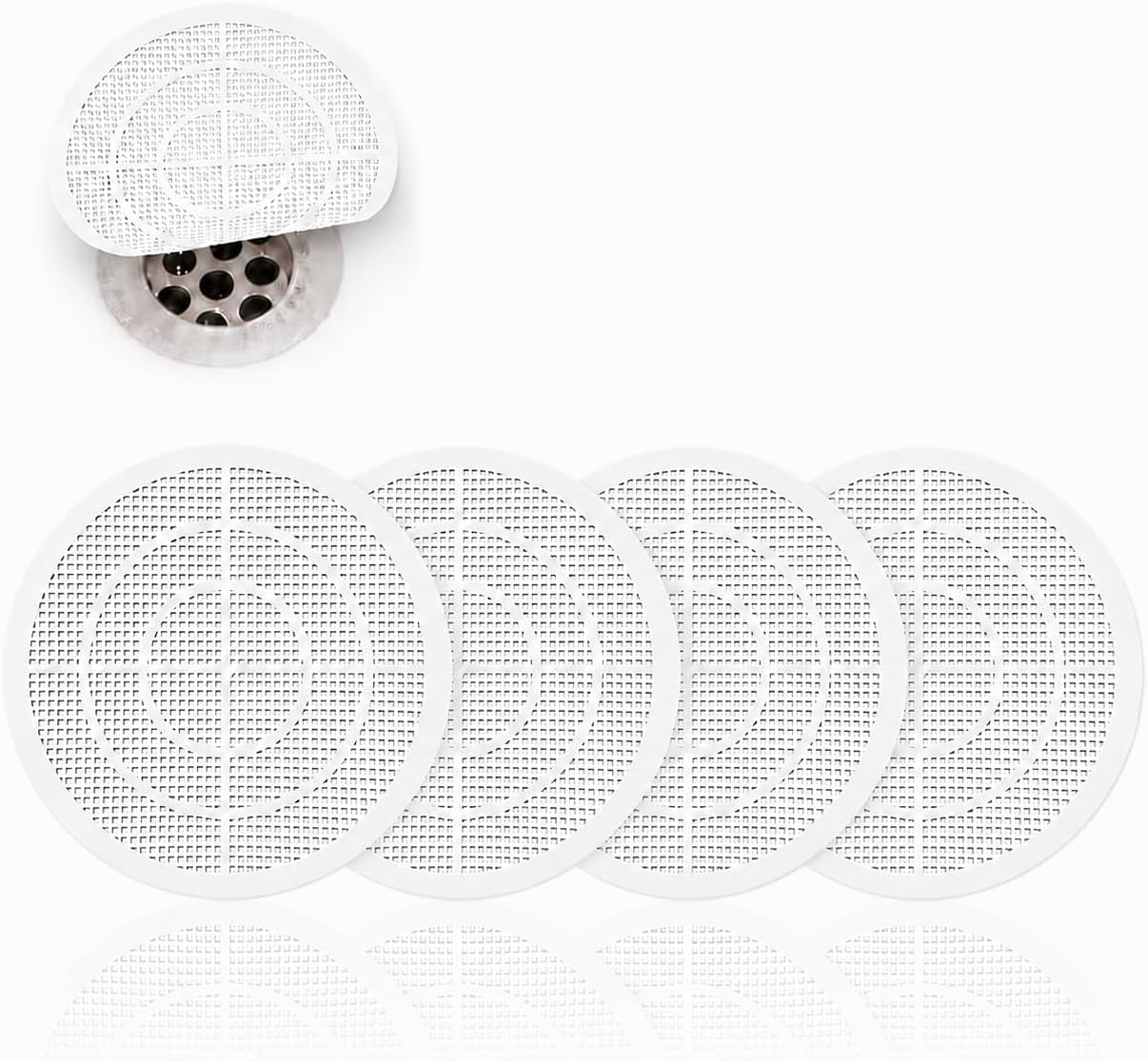 Lot De 4 Crépines De Douche, Filtre À Cheveux Et Crépine En Polypropylène Pour Salle De Bain, Lavabo, Baignoire Et Cuisine. Protection Optimale Des Canalisations. Durables Et Faciles À Nettoyer.