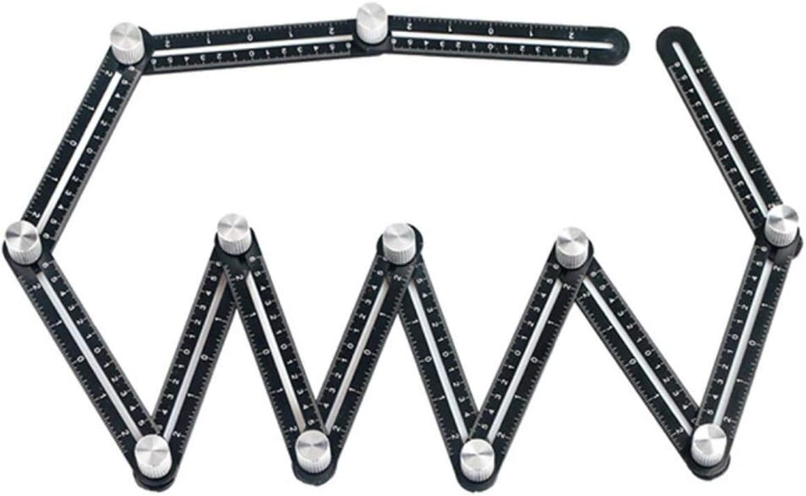 Ccykxa Mehrwinkel-messlineal, Präzises Layout-tool Aus Premium-aluminiumlegierung Mit Perforierter Form Für Bauarbeiter (1 Lineal)